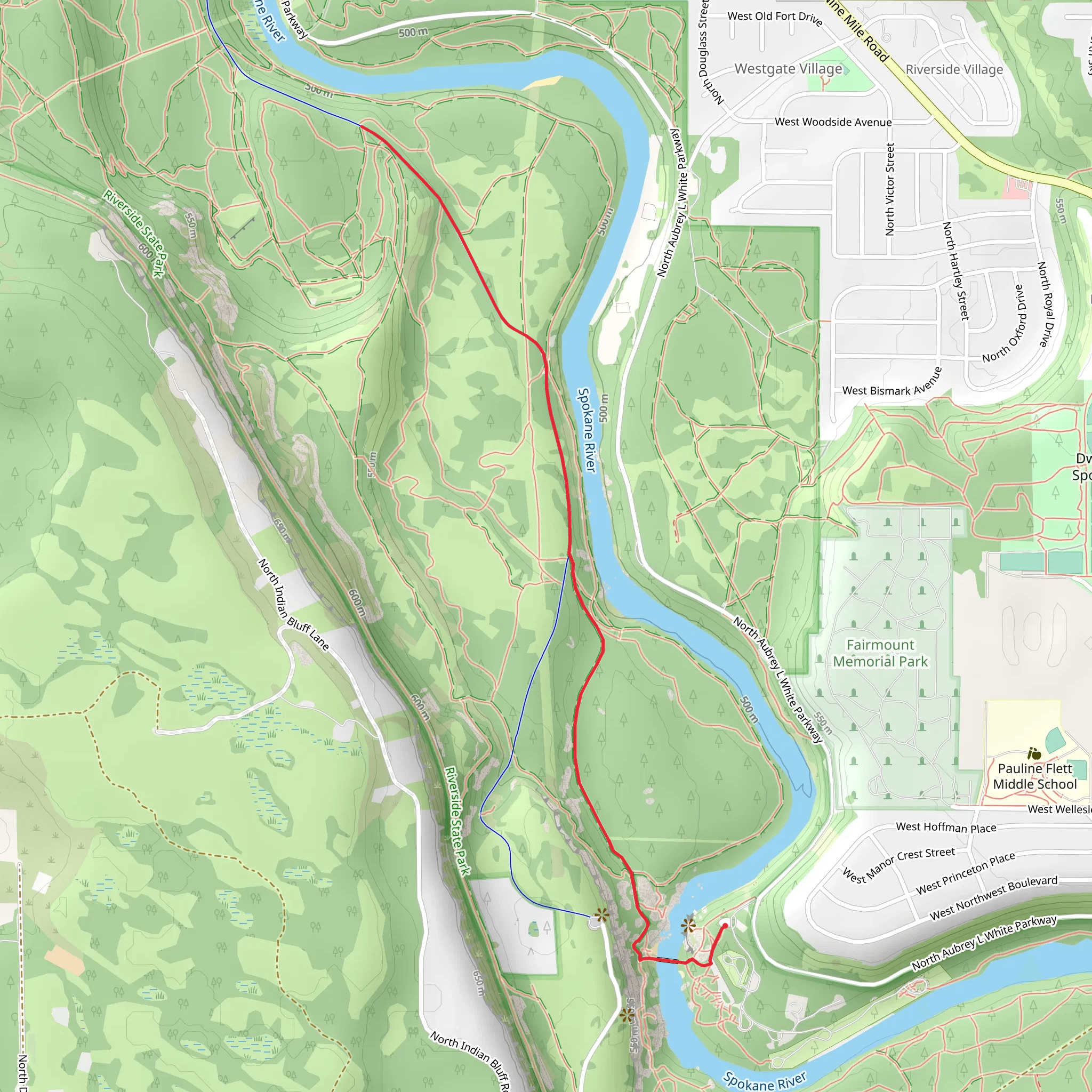 Centennial Trail and Trail 25 mobile static map