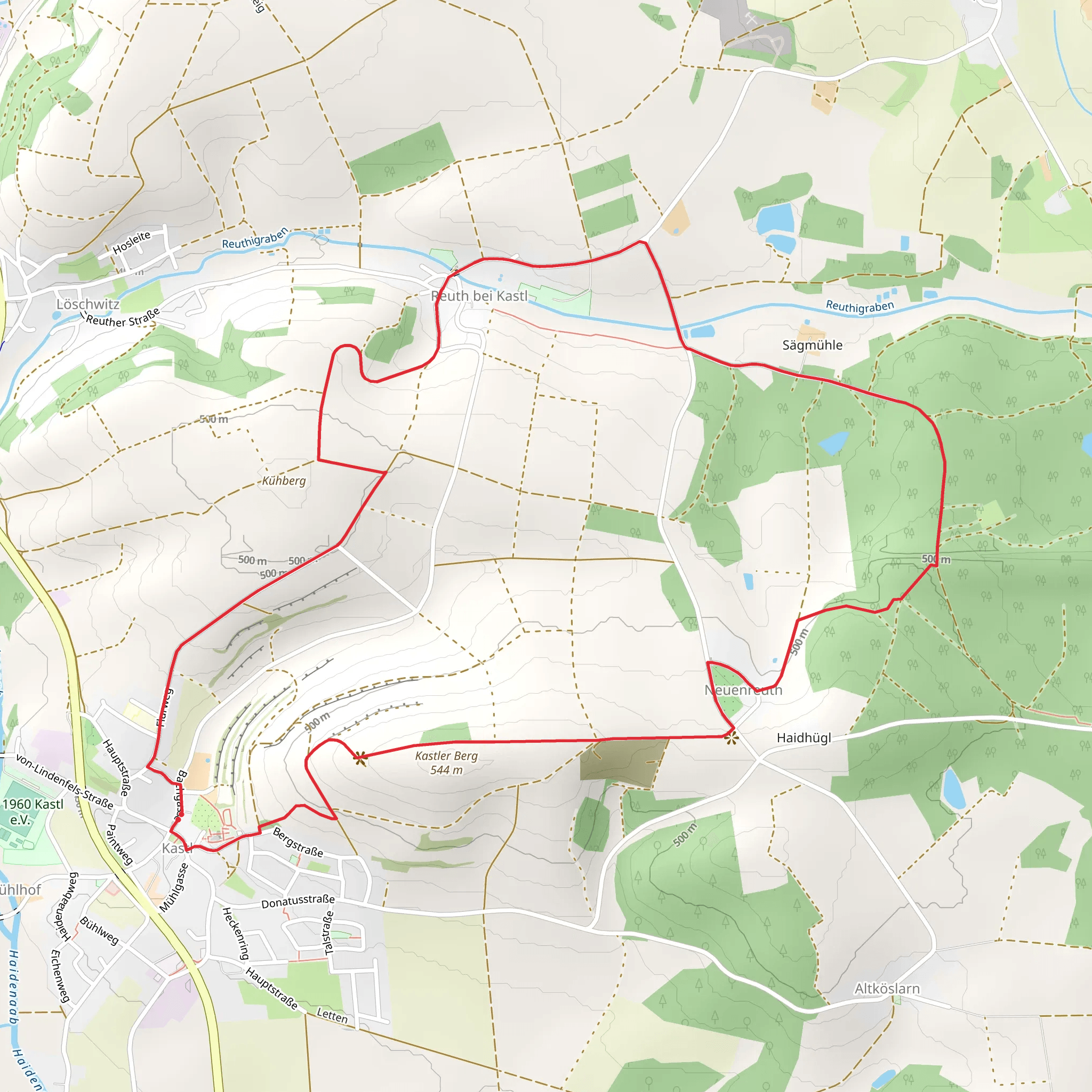 Kastler Bergtour mobile static map