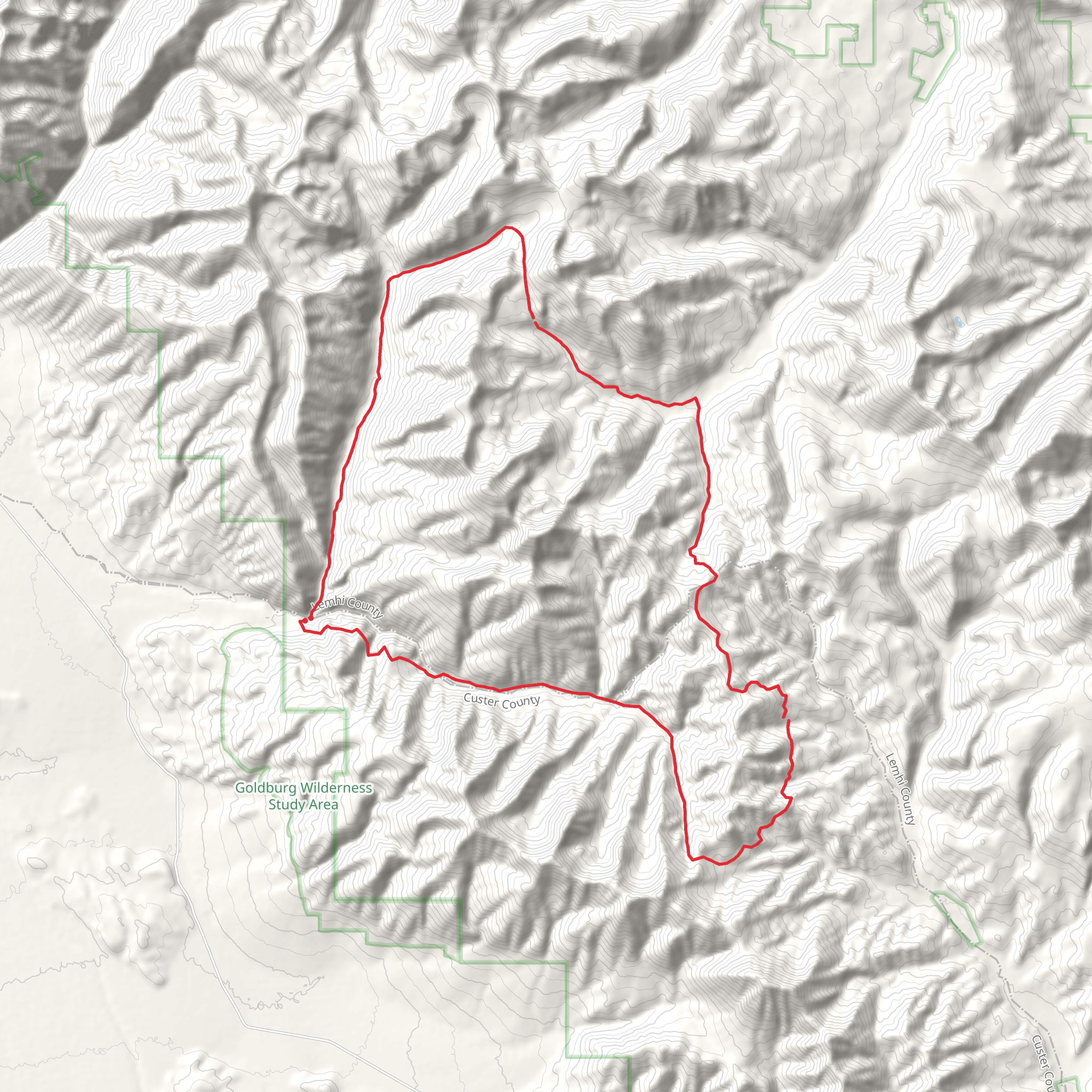Big Creek - Big Timber Creek Loop mobile static map
