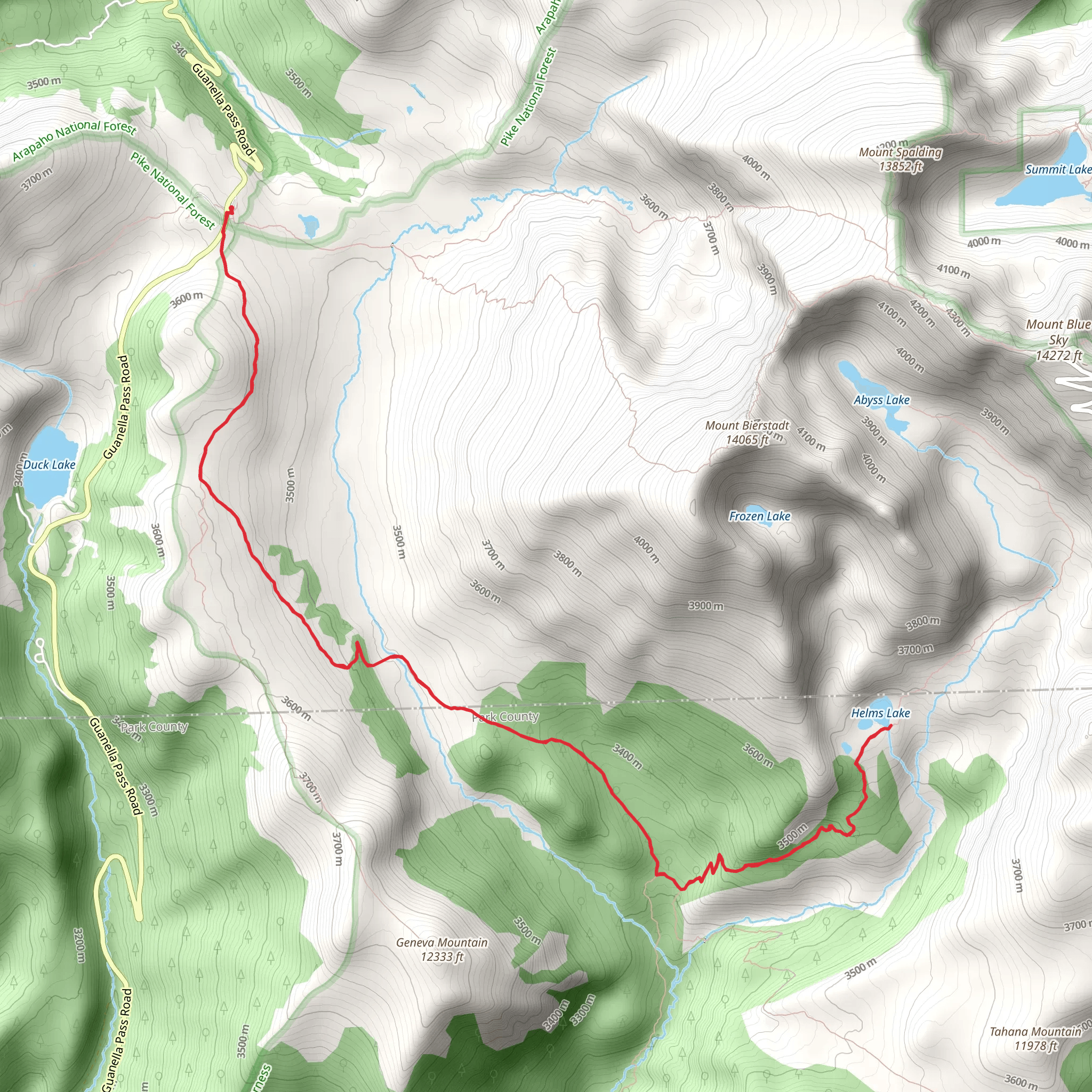 Helms Lake via Rosalie Trail mobile static map