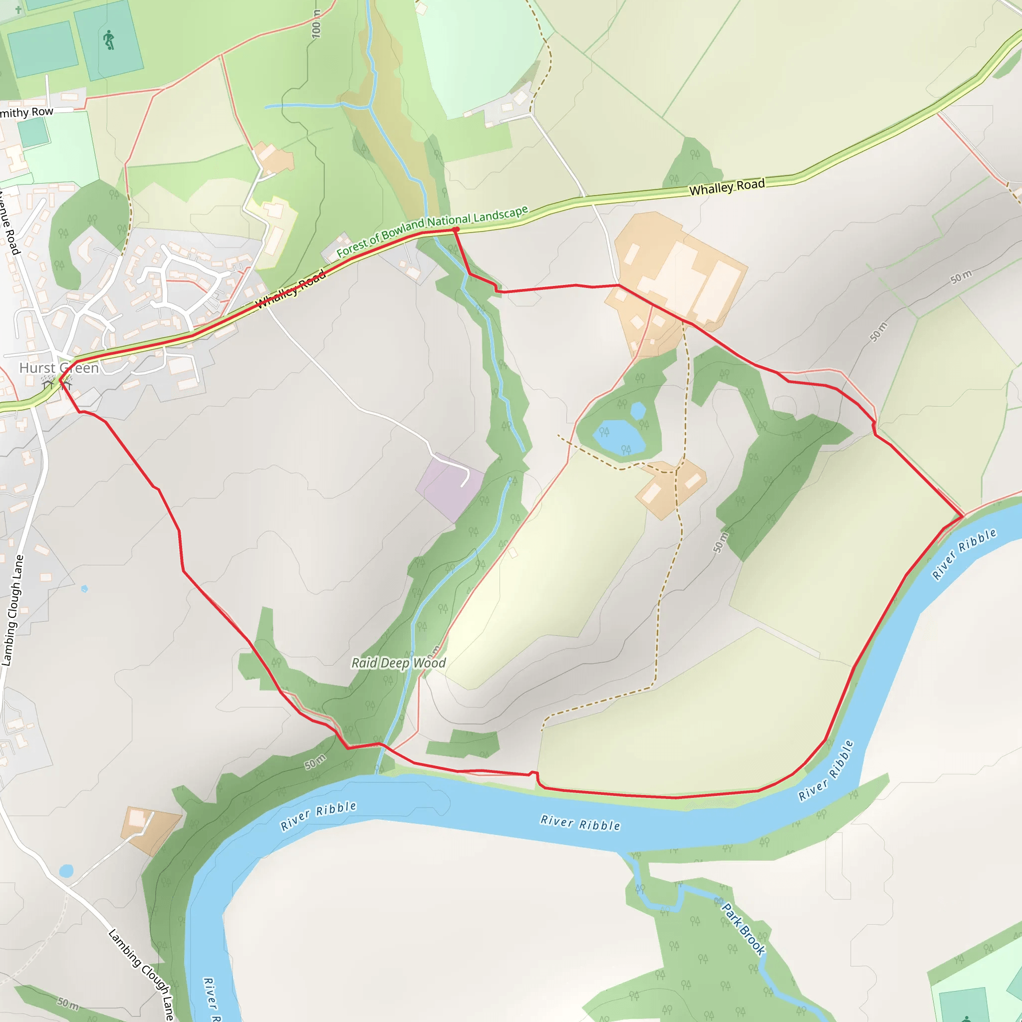 Hurst Green Loop mobile static map