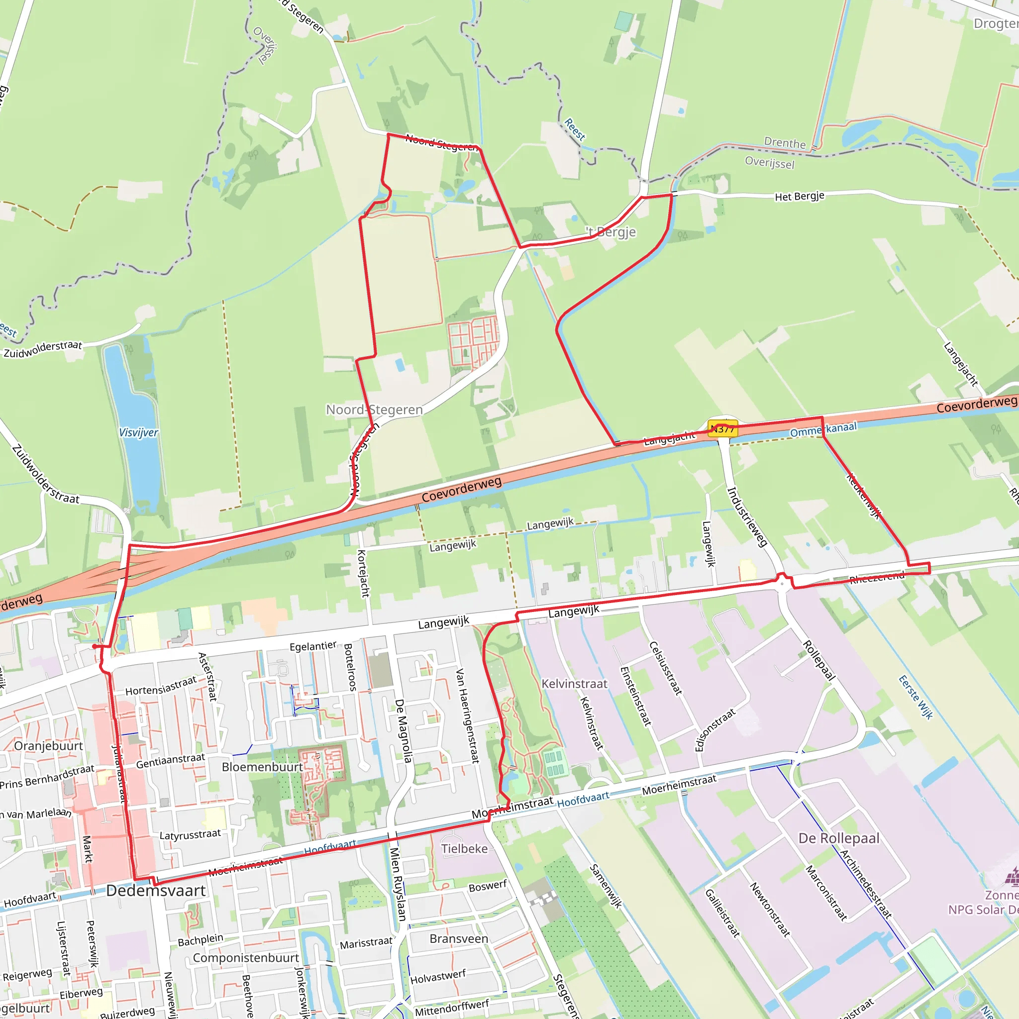 Noord Stegeren and Bijenberg Loop mobile static map