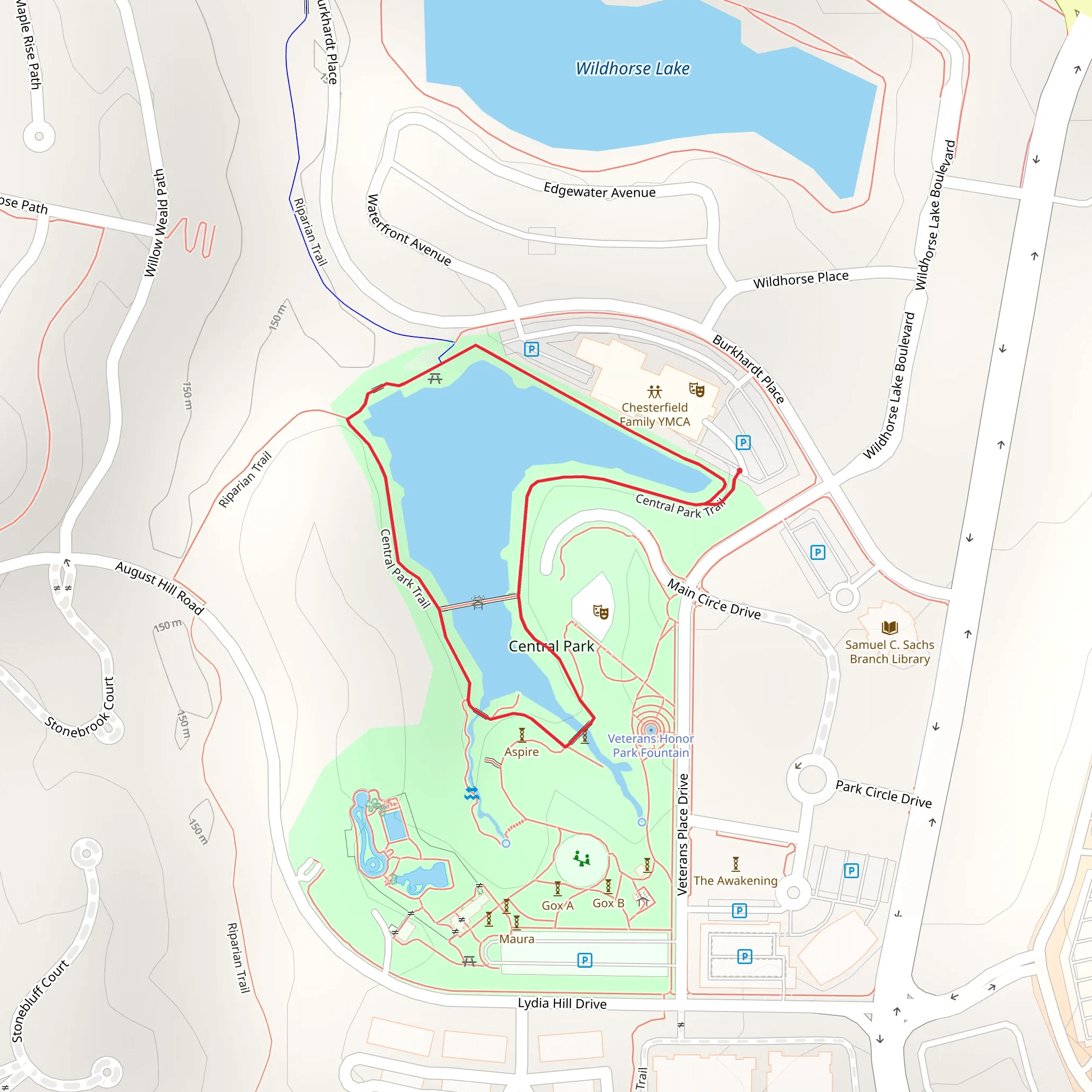 Central Park Loop Trail mobile static map