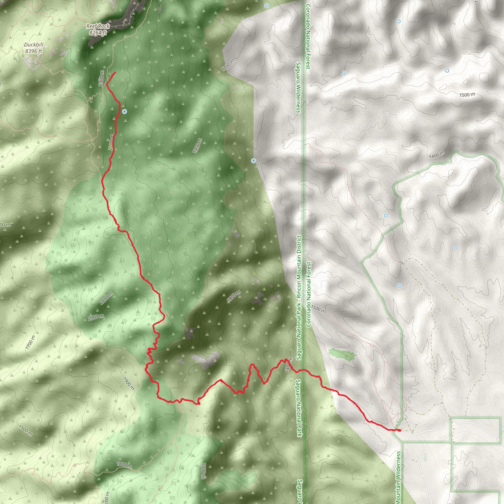 Deerhead Spring via Miller Creek and Heartbreak Ridge Trail mobile static map