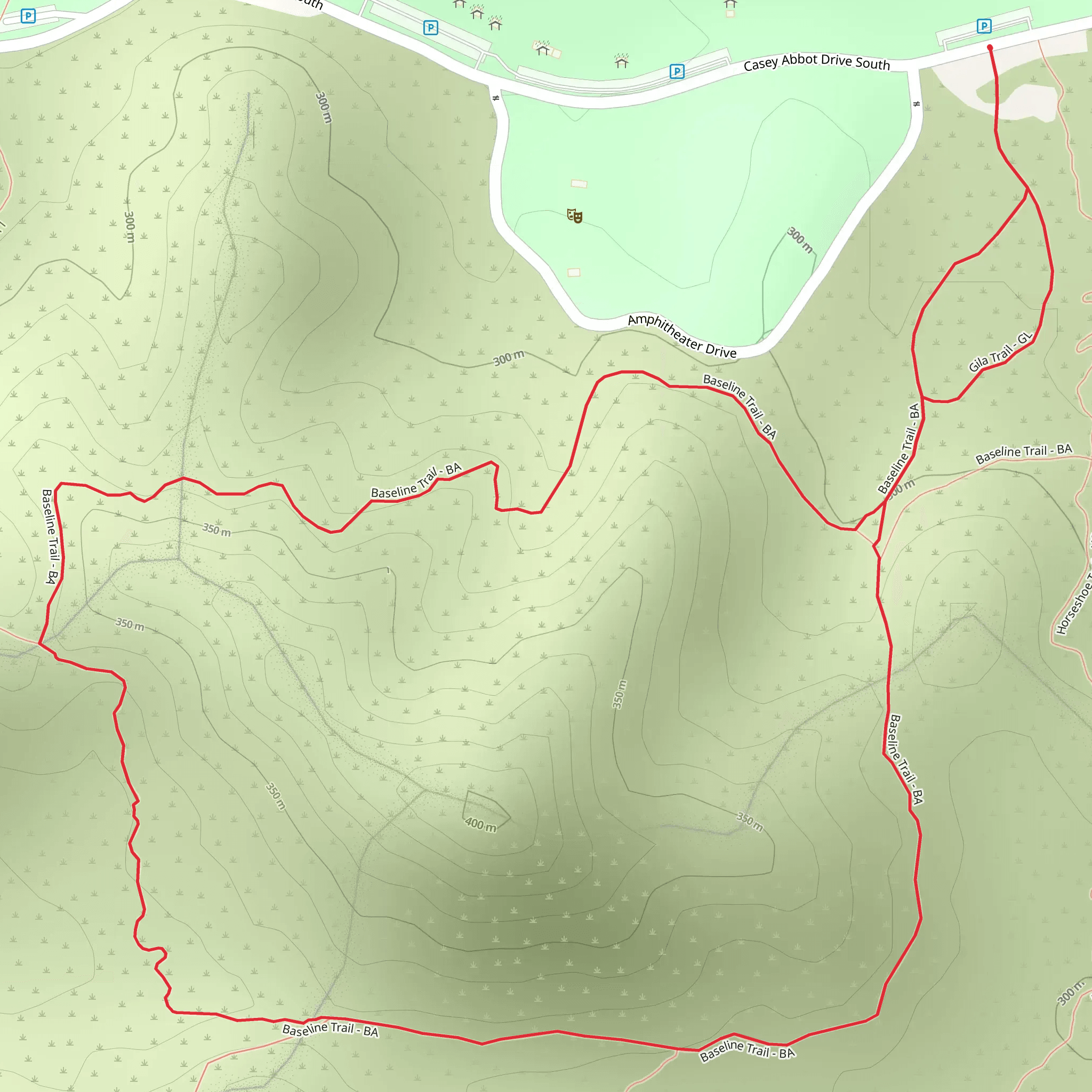 Estrella Mountain Regional Park - Baseline Loop Trail mobile static map