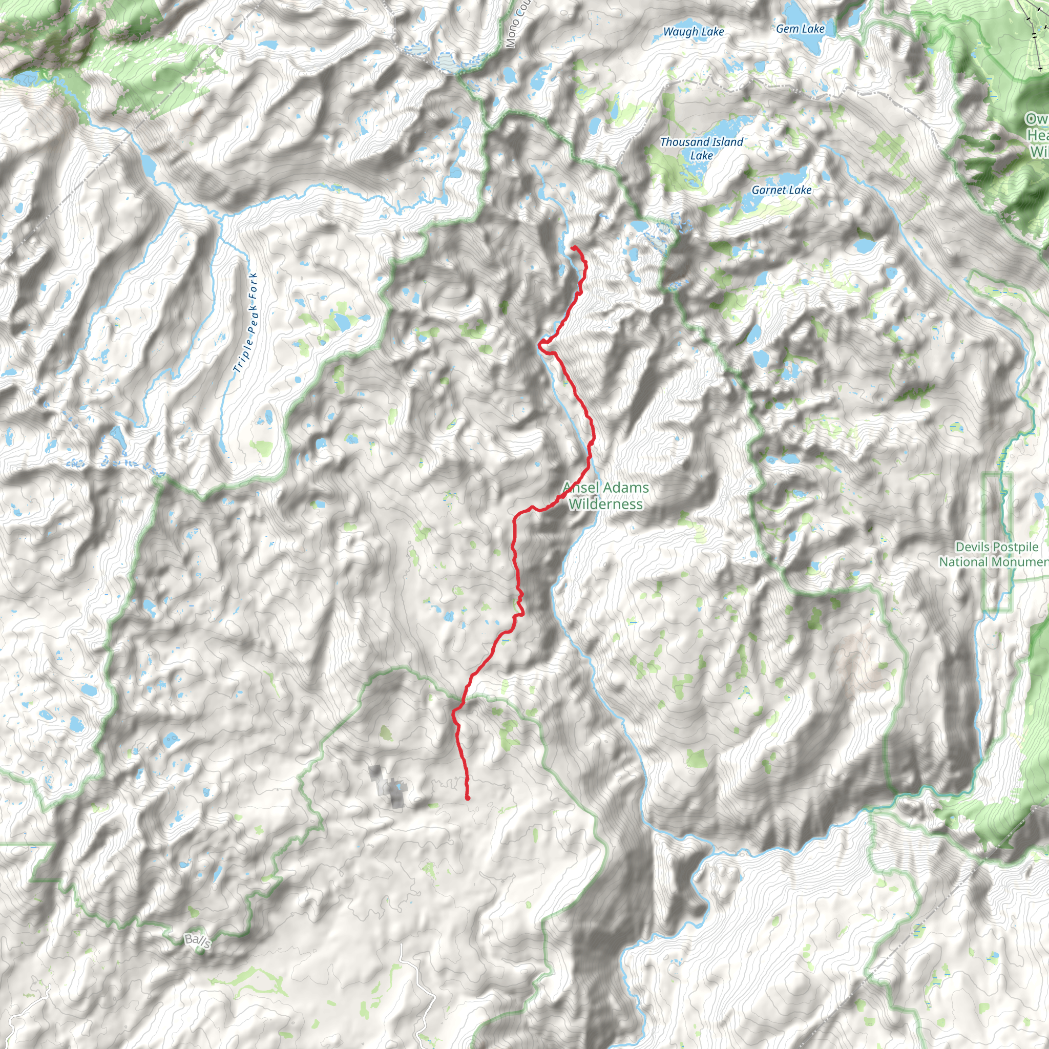 Stevenson via Isberg Trail mobile static map