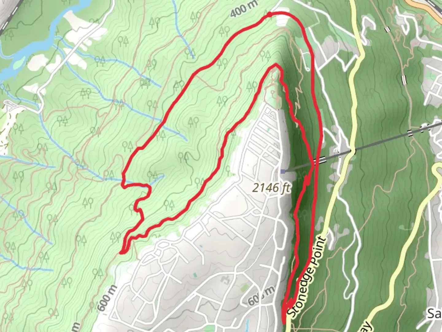 An image depicting the trail Gum Spring, Bluff and Mountain Beautiful Loop Trail and its surrounding area.