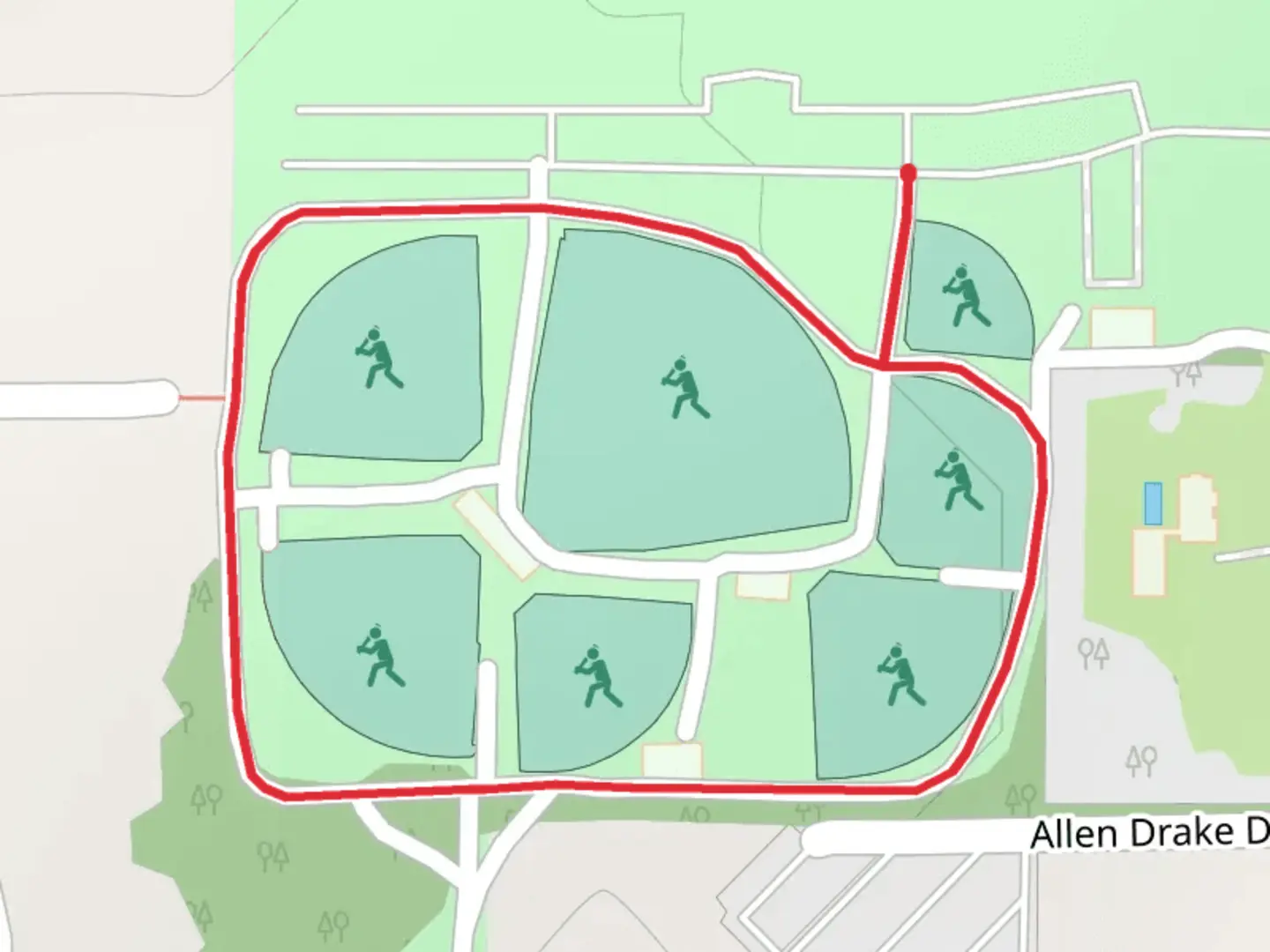 An image depicting the trail Phillips Park Loop and its surrounding area.