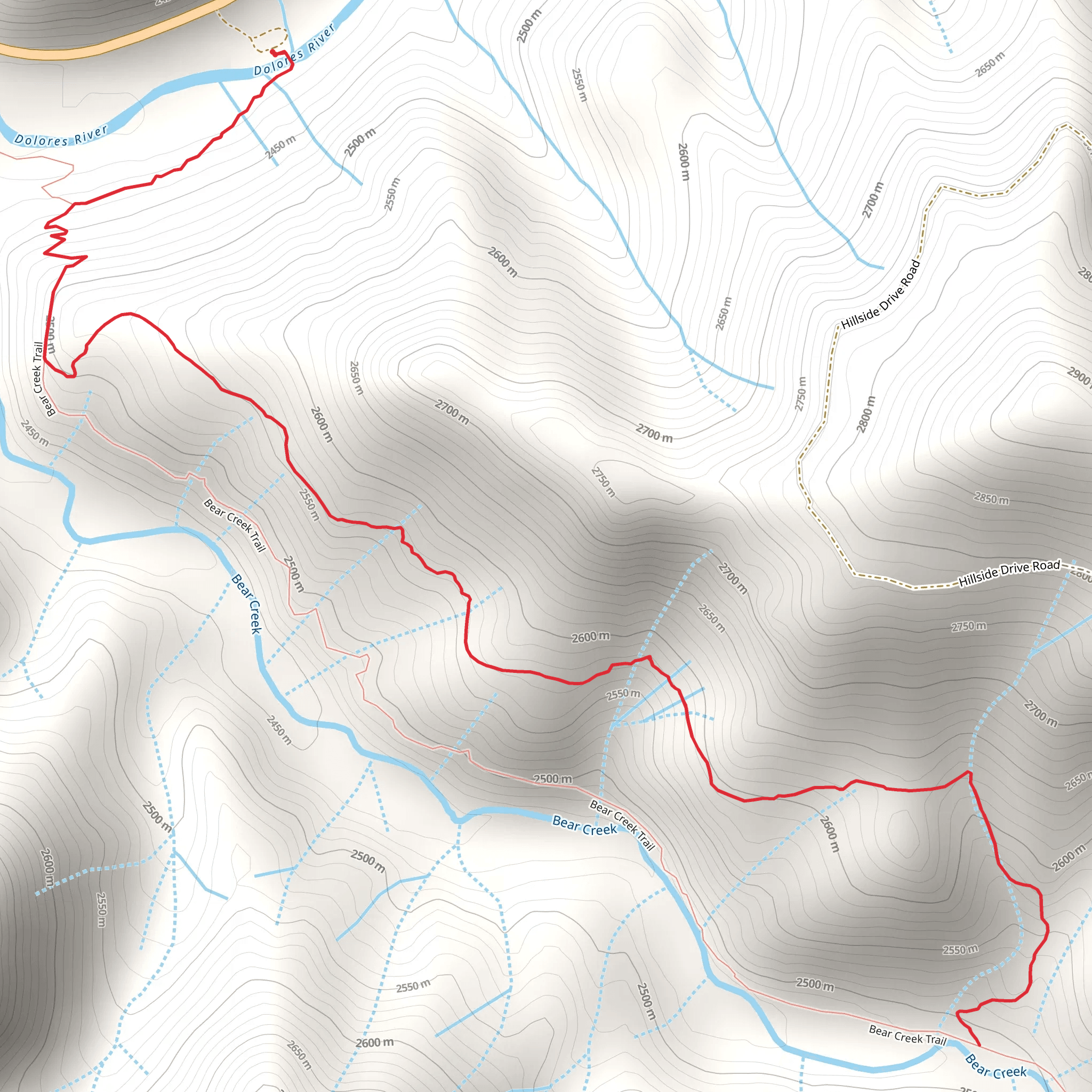 Little Bear Pack Trail mobile static map