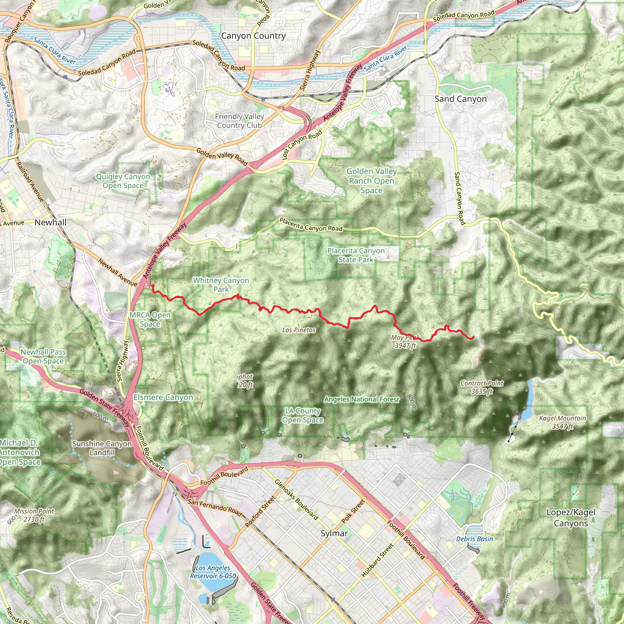 Santa Clara Trail mobile static map