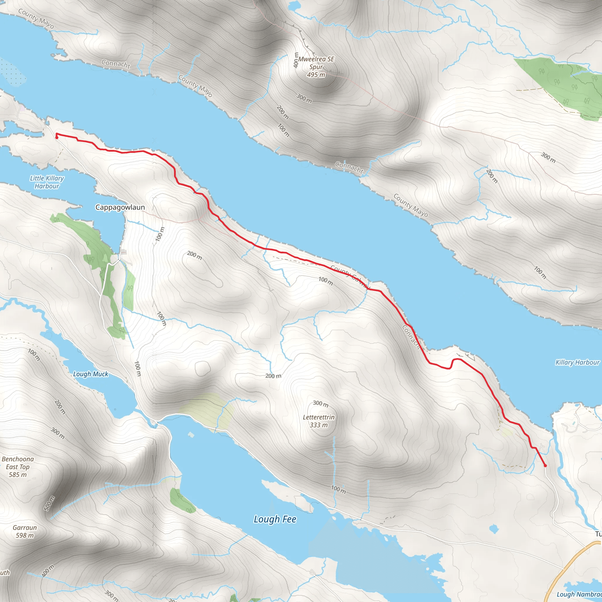 Killary Harbour - Fjord Famine Walk mobile static map