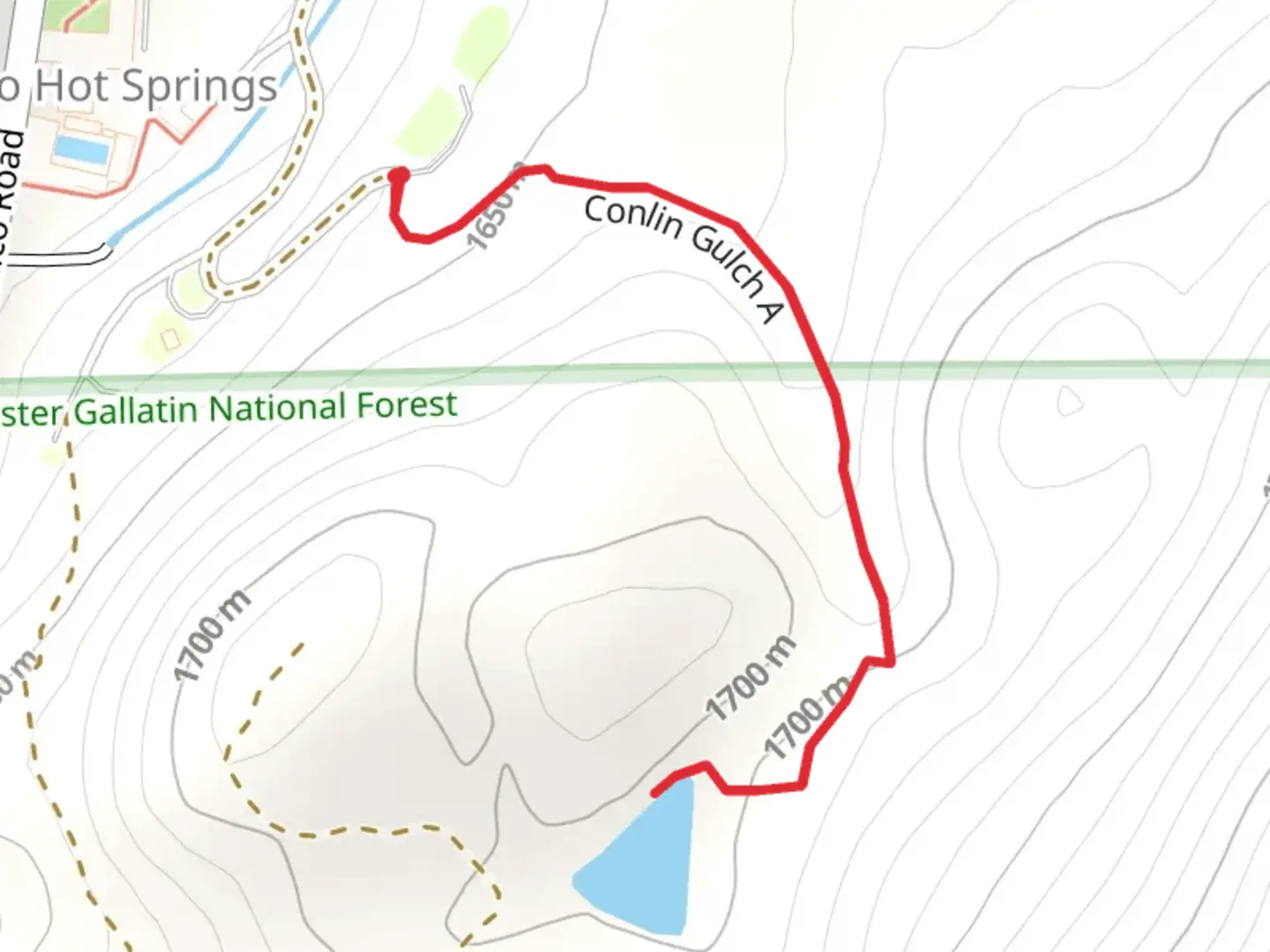 An image depicting the trail Chico Road Out and Back and its surrounding area.
