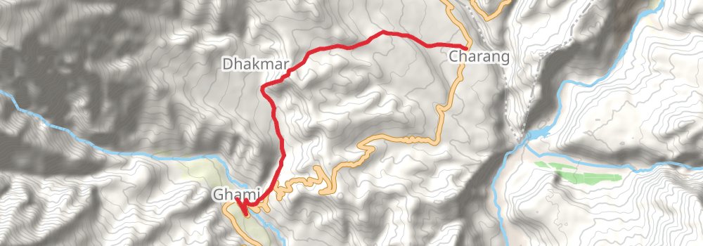 Upper Mustang Trek stage 5 Map