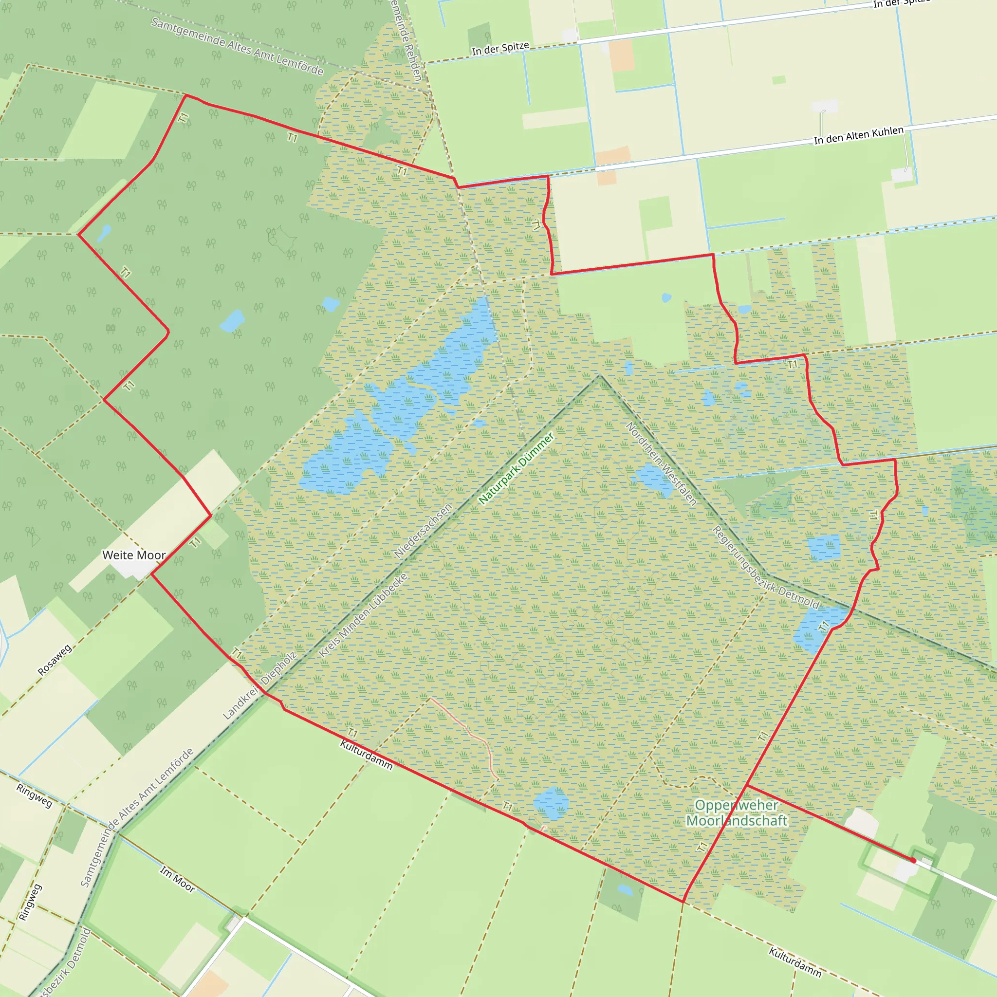 Oppenweher Moorlandschaft Loop mobile static map