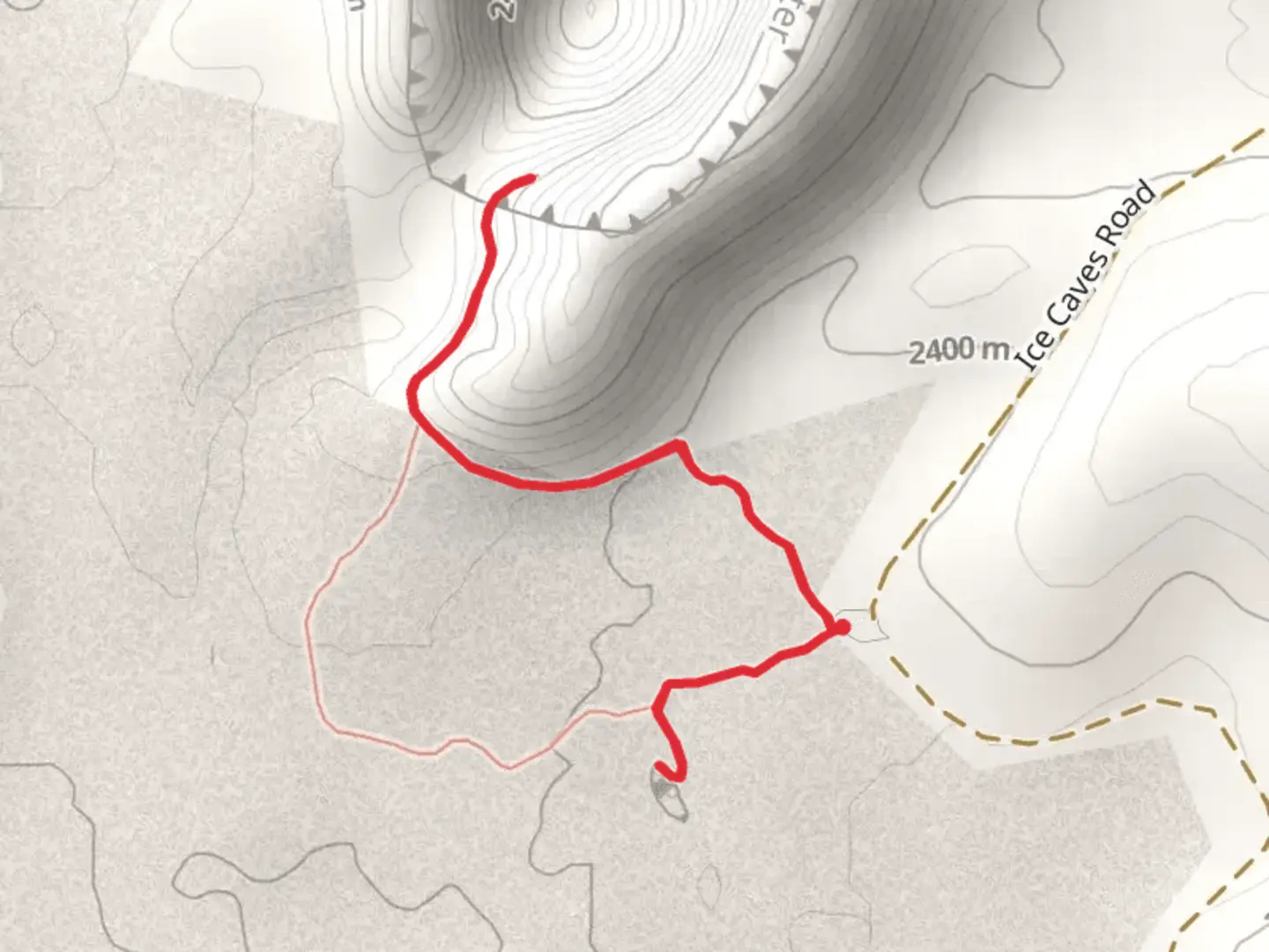 An image depicting the trail Bandera Crater and its surrounding area.