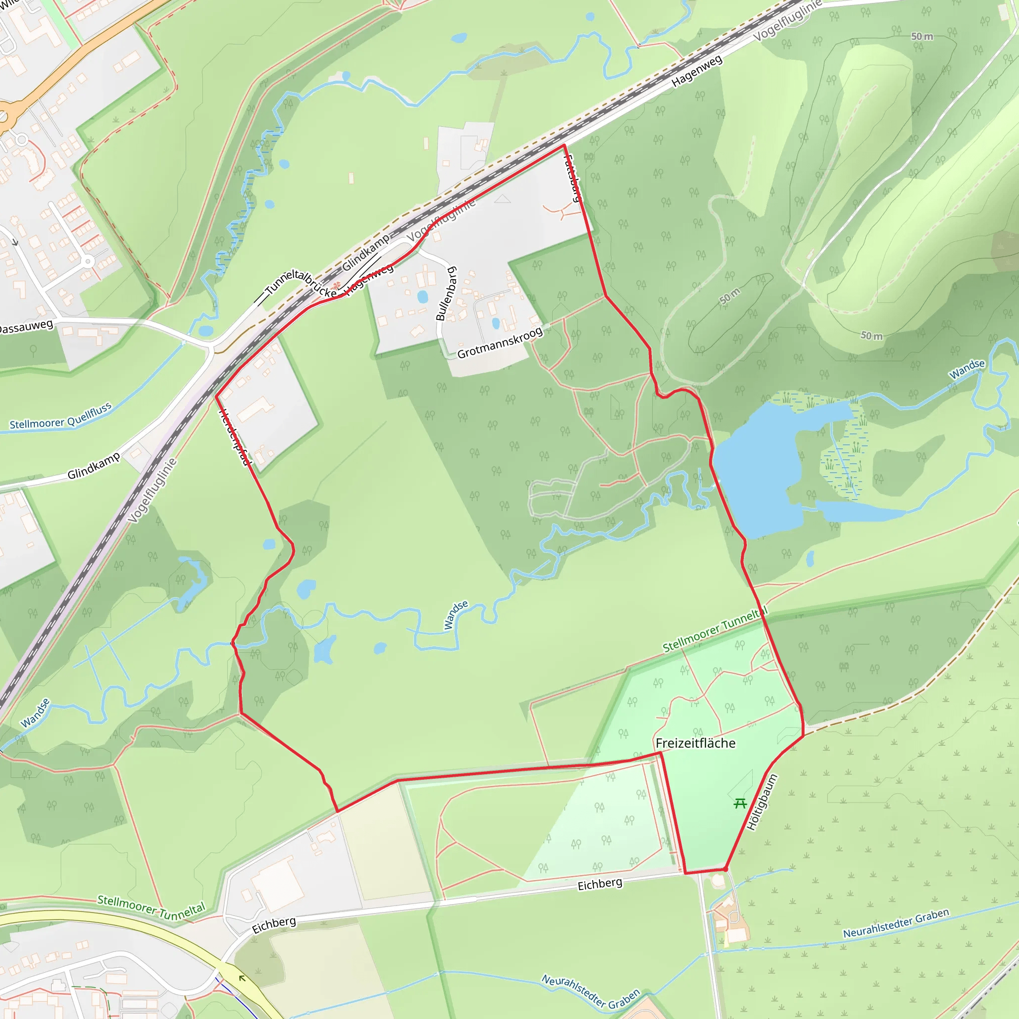 Stellmoorer Tunneltal Loop mobile static map