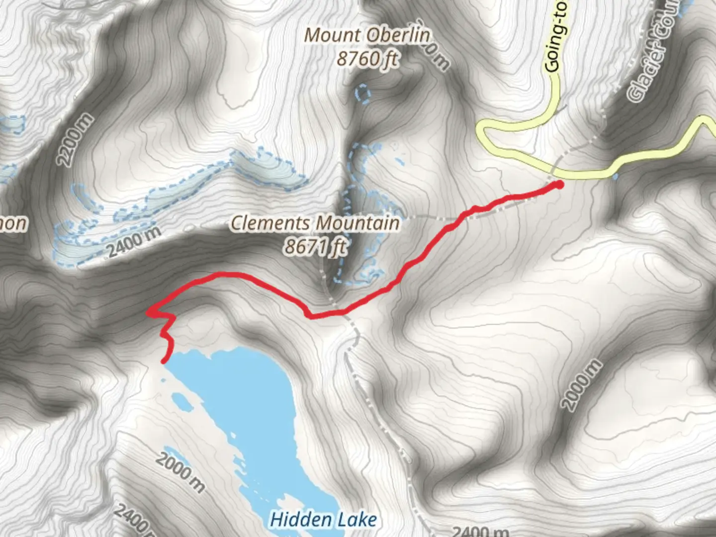 An image depicting the trail Hidden Lake Trail from Logan Pass and its surrounding area.
