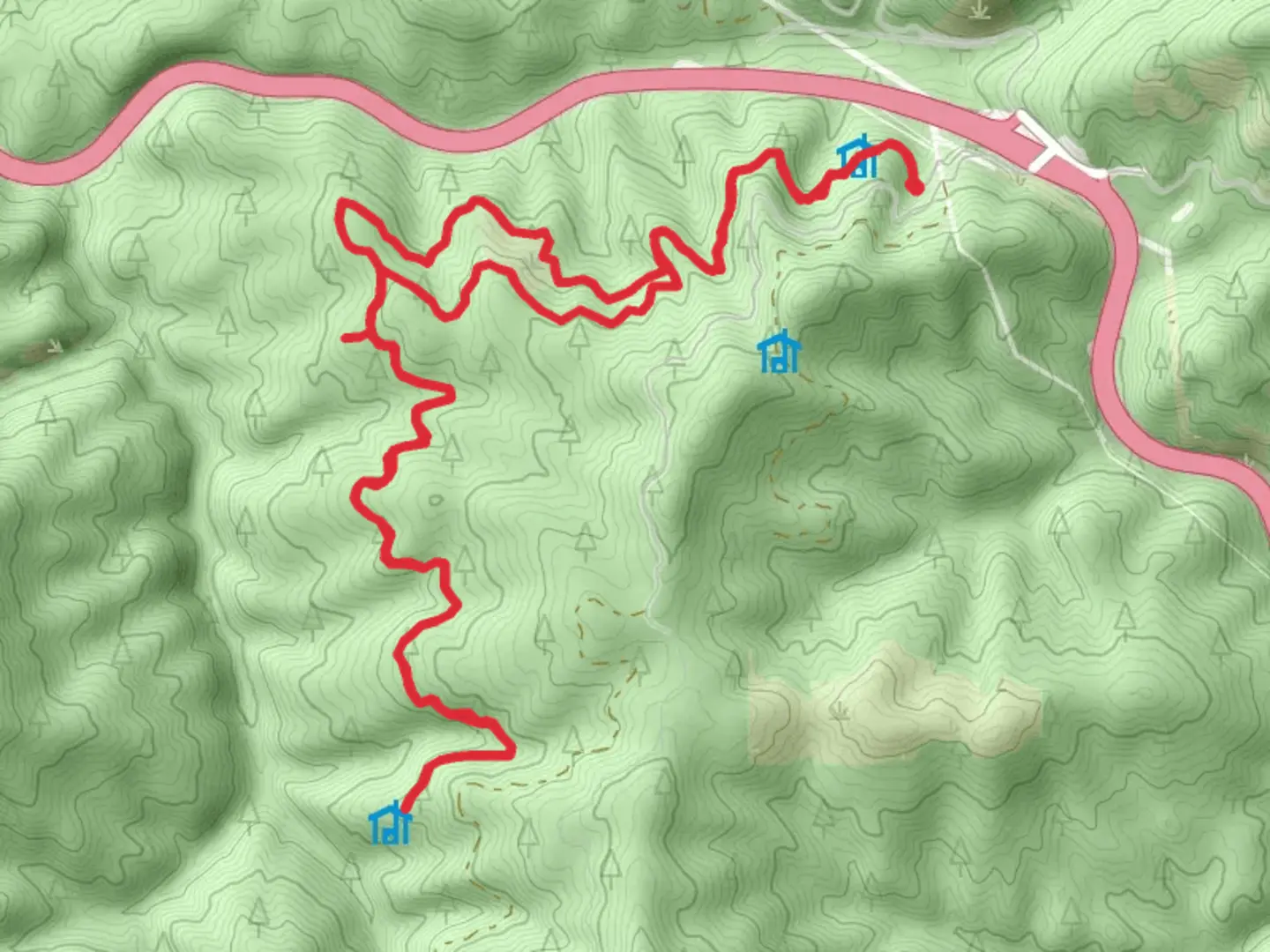 An image depicting the trail Elderberry Walk and its surrounding area.