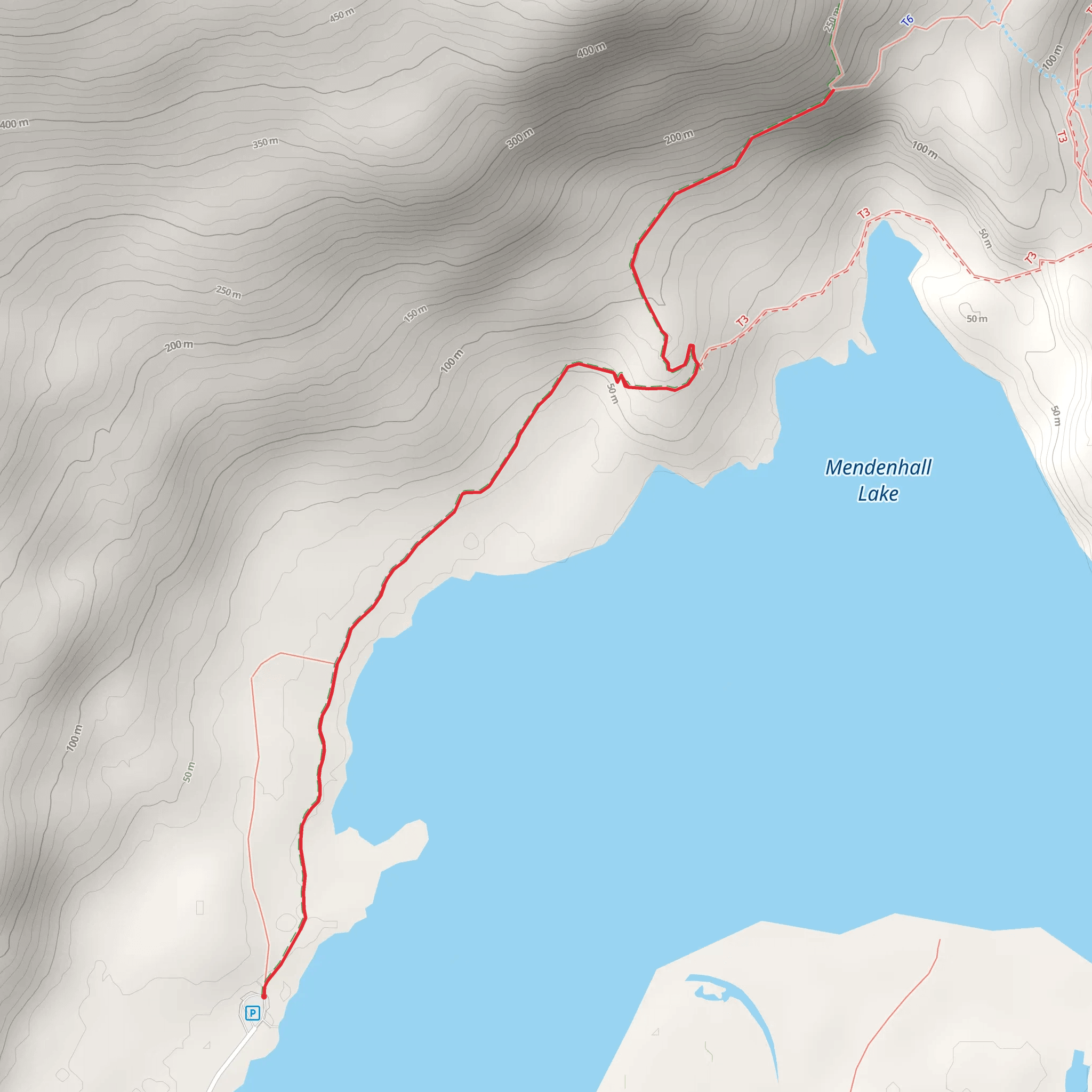 West Glacier Trail mobile static map