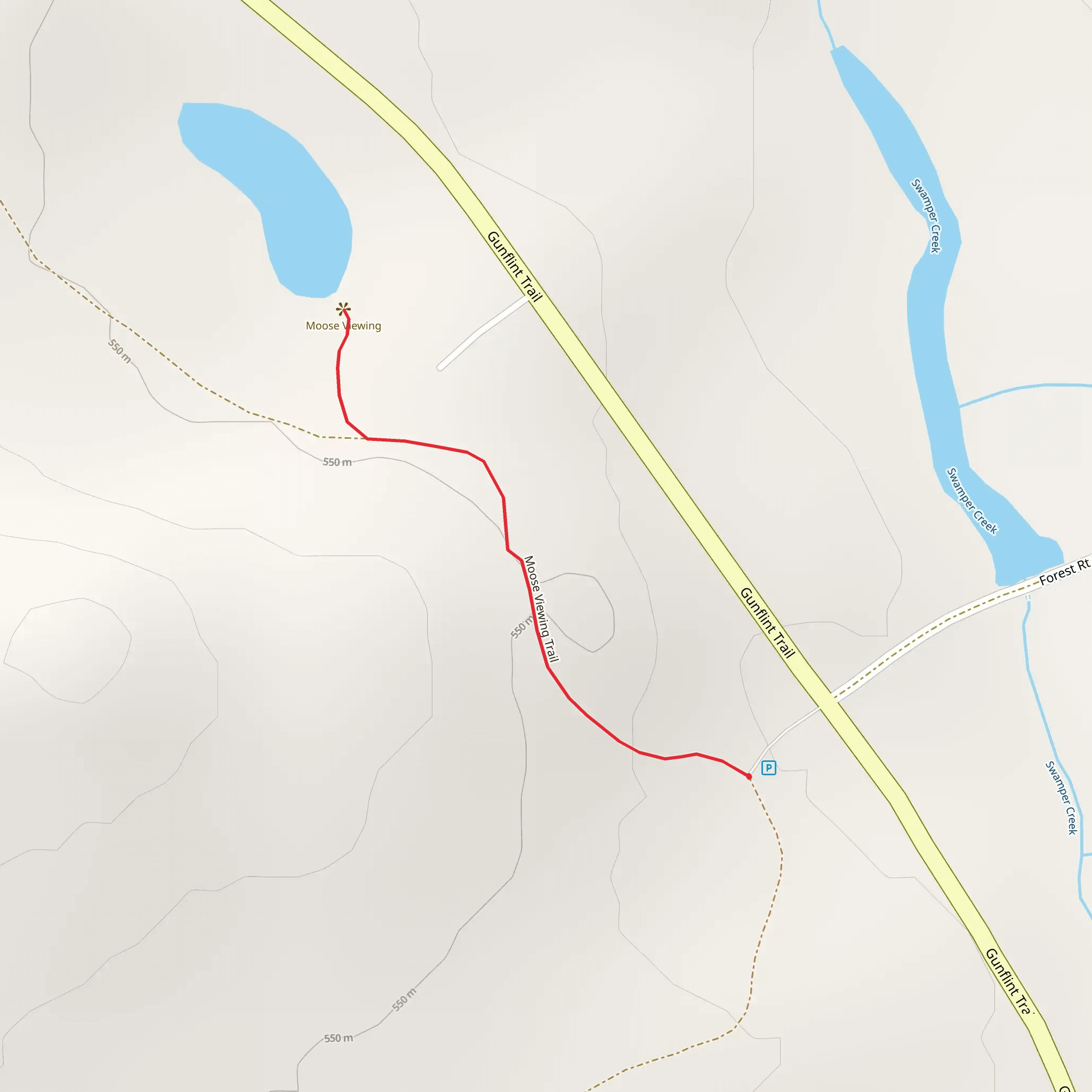 Moose Viewing Trail mobile static map