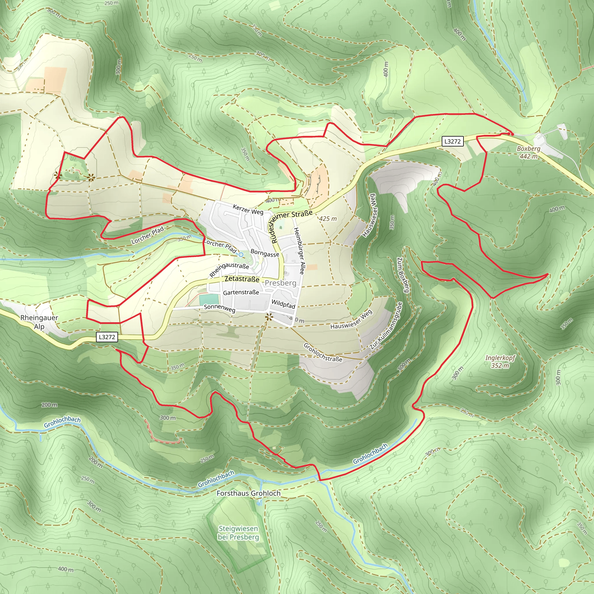 Wisper Trail and Rundweg Eule Loop mobile static map