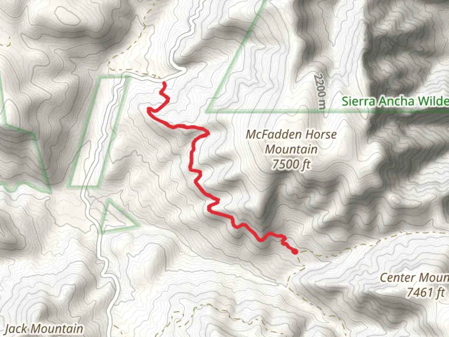 An image depicting the trail Cienega Spring Trail and its surrounding area.