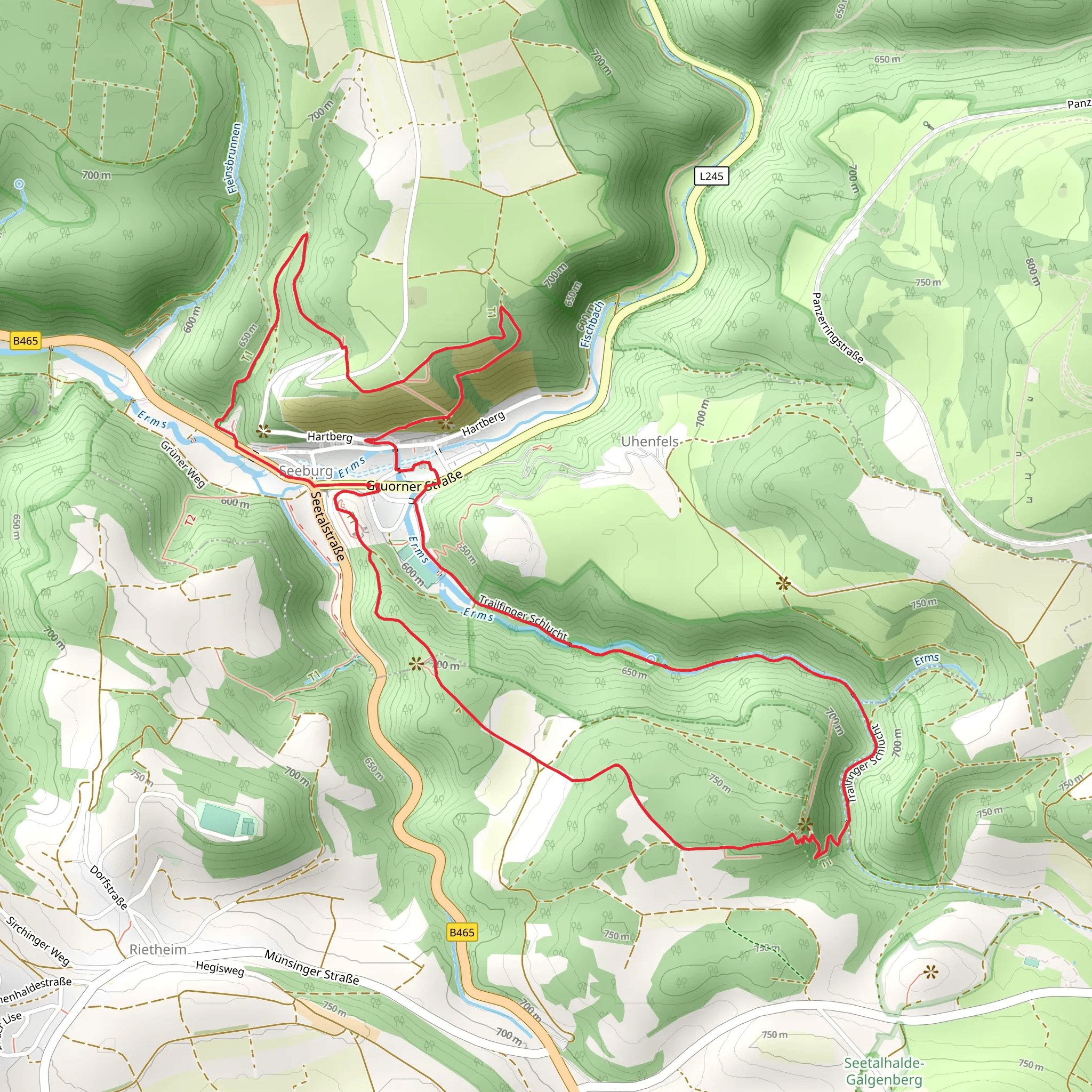 Felsformation and Litstein via Seeburgsteig mobile static map