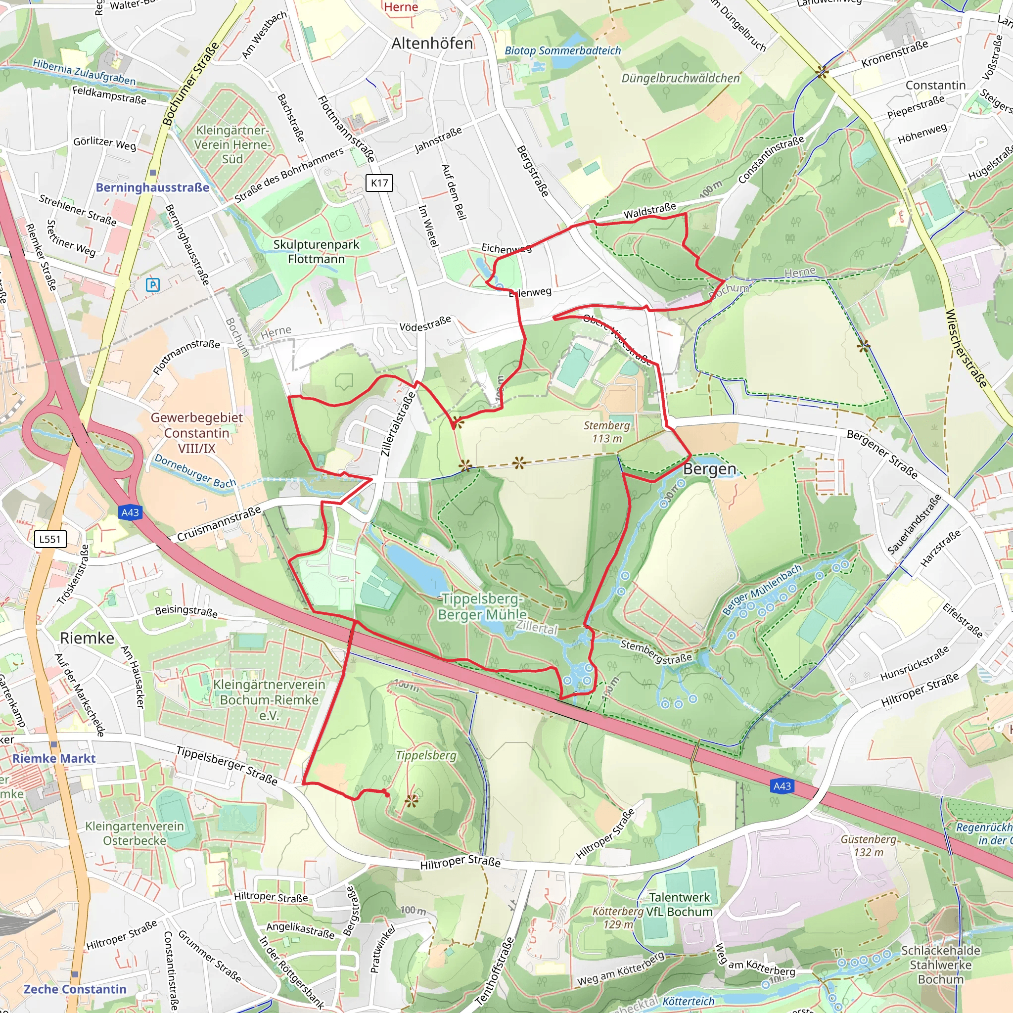 Stemberger Busch Loop mobile static map