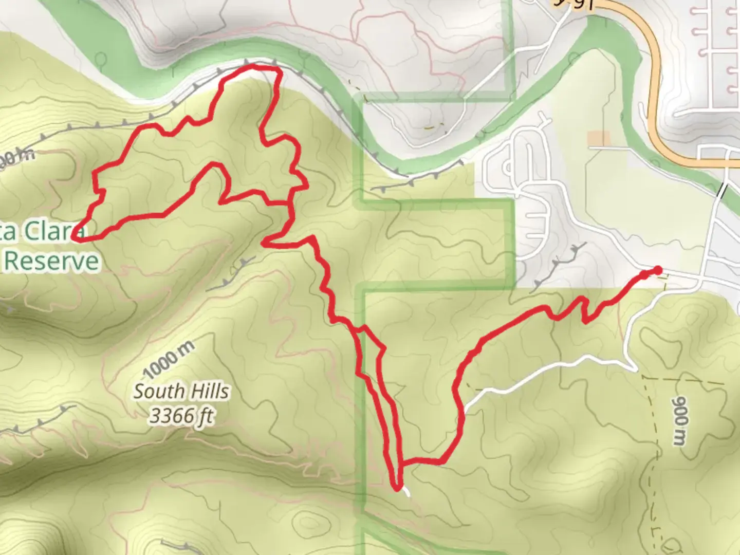 An image depicting the trail Cove Wash Access Trail and Black Blush Trail and its surrounding area.