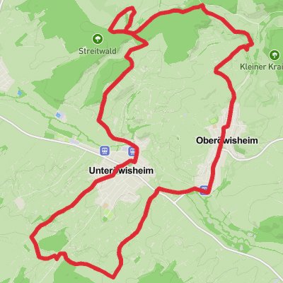 Unterowisheim Loop via Monchswald mobile static map