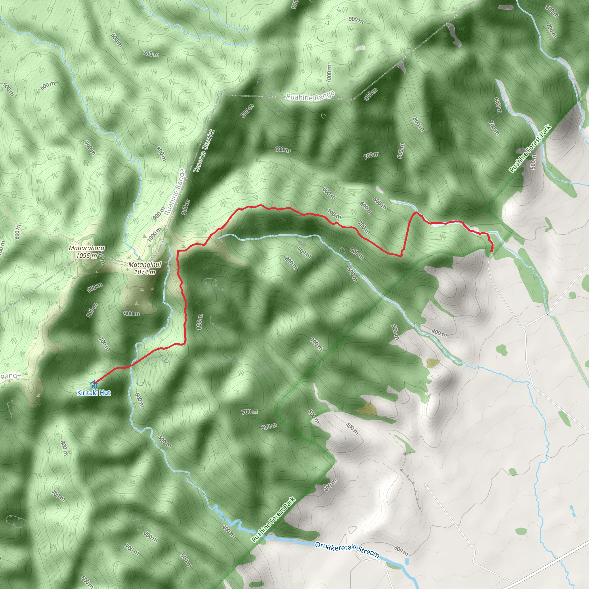 Kumeti Road to Kiritaki Hut mobile static map
