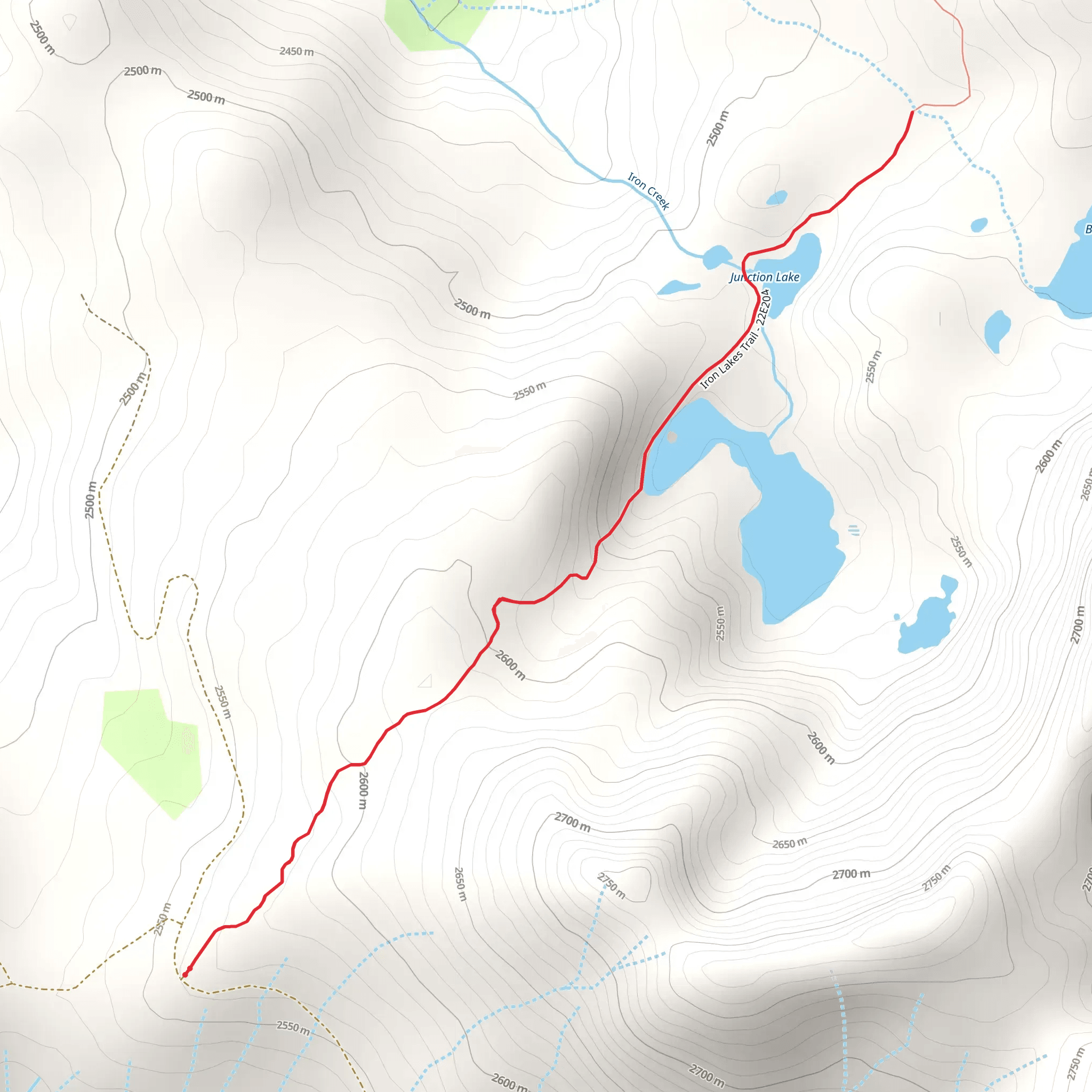 Iron Lakes Trail mobile static map