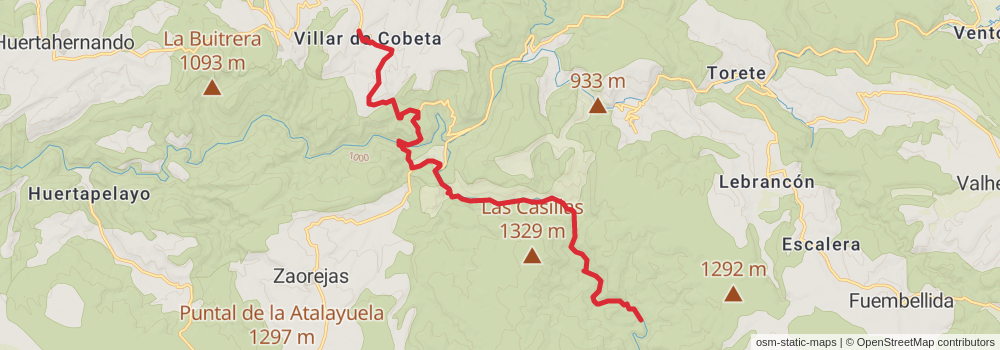 GR 113 Camino Natural del Tajo stage 8 Map