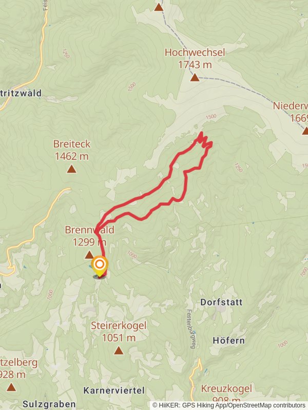 Hochwechsel - Spring Trail mobile static map