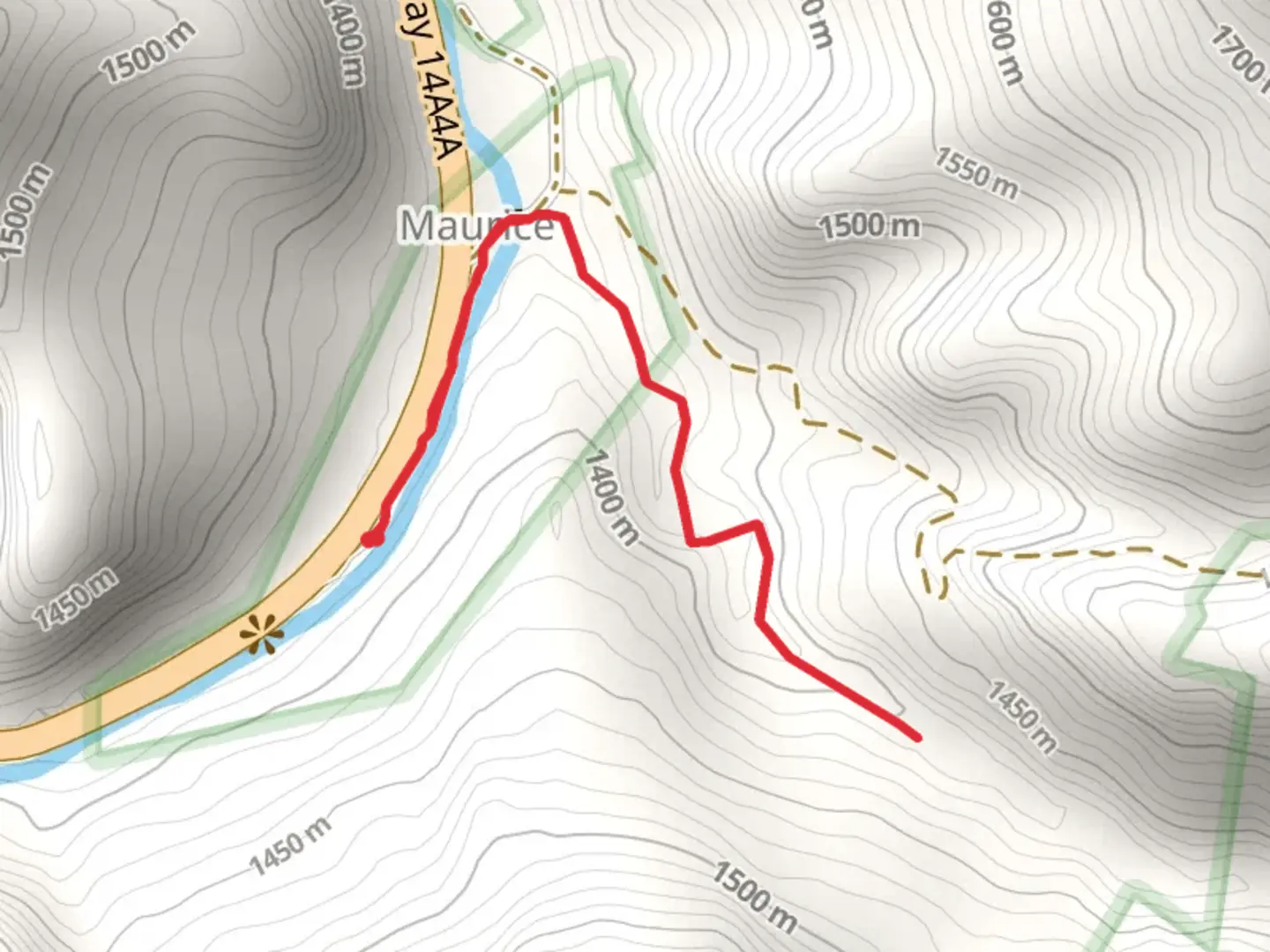 An image depicting the trail Devil's Bathtub and its surrounding area.