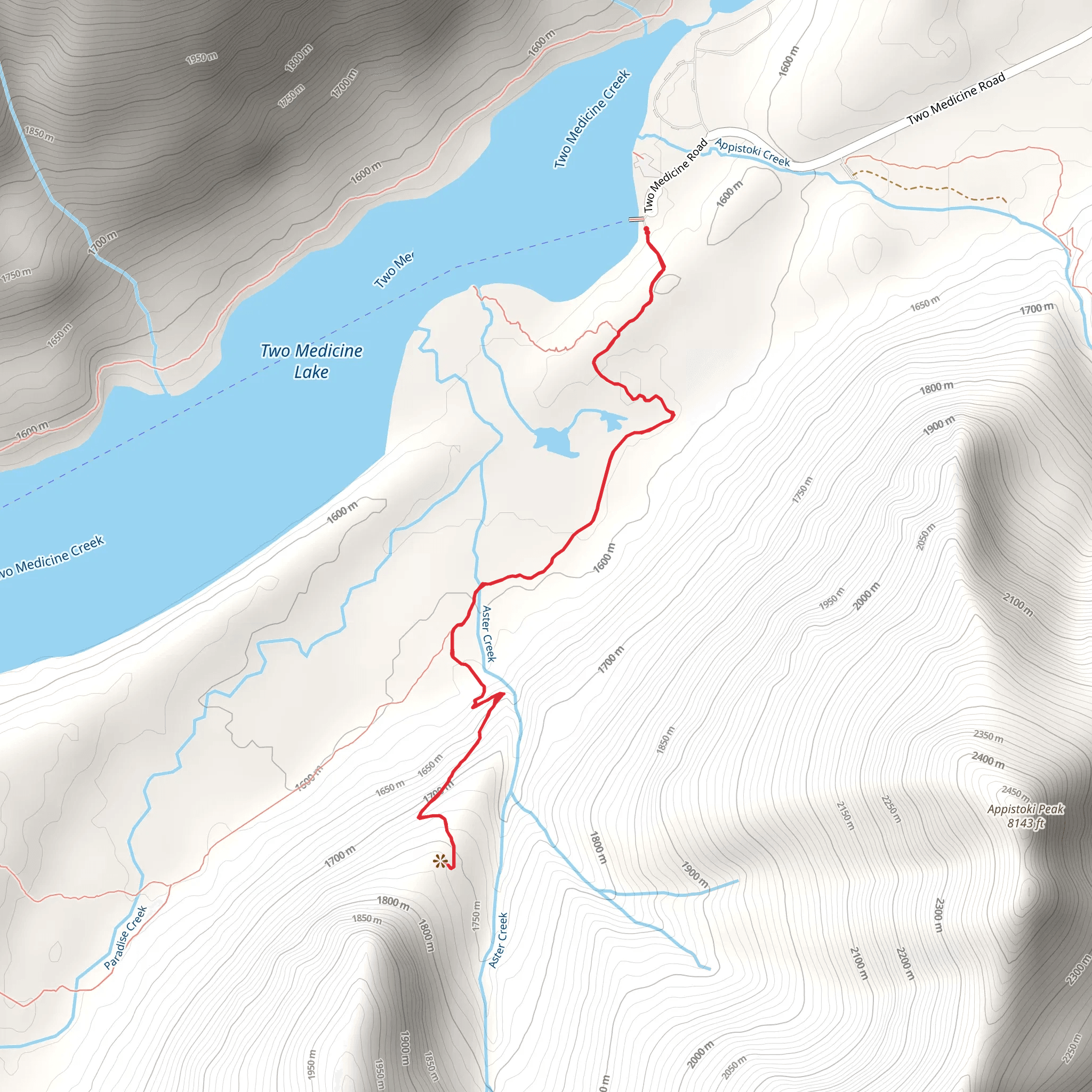 Aster Creek mobile static map