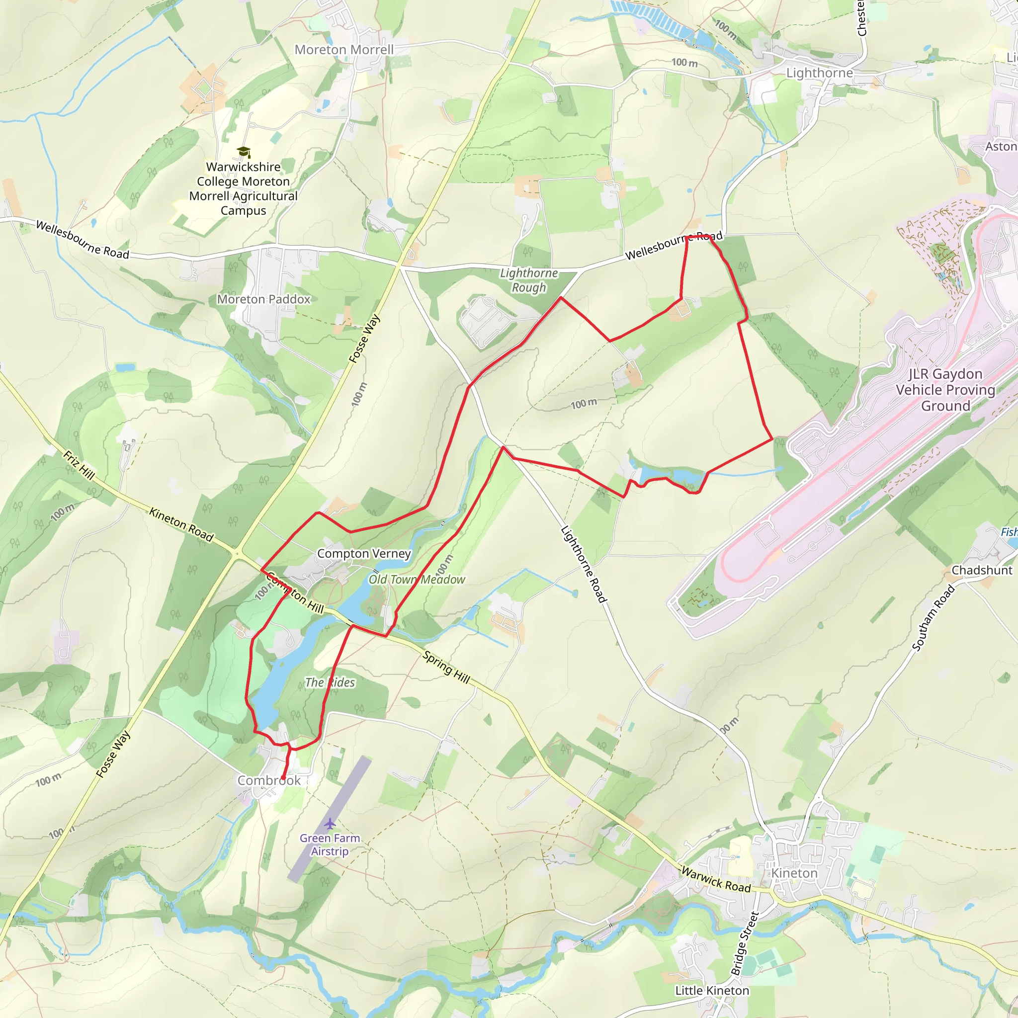 Compton Verney Circular from Combrook mobile static map