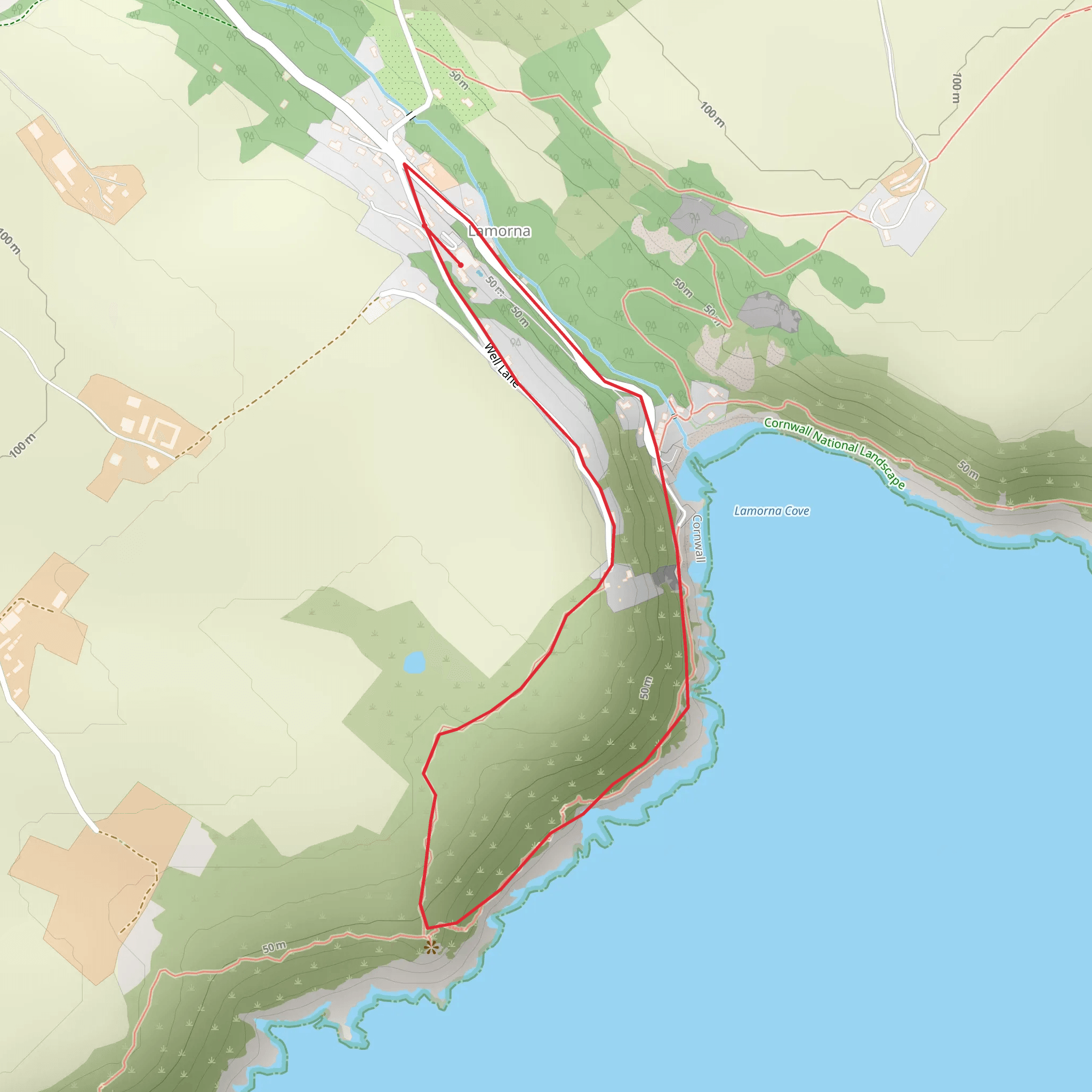 The Cove - Carn Barges Walk mobile static map