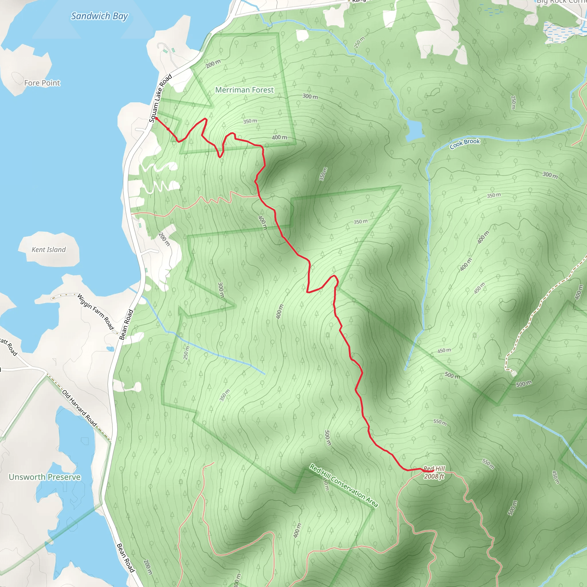 Red Hill from Squam Lake Road mobile static map