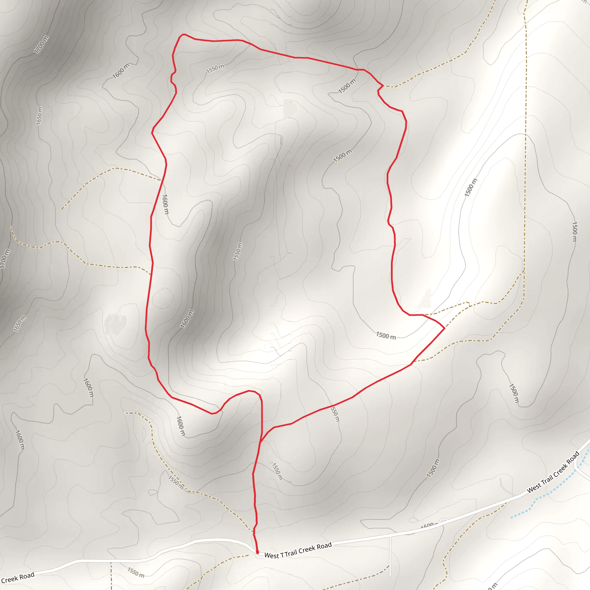 West Trail Creek Road Loop - North mobile static map