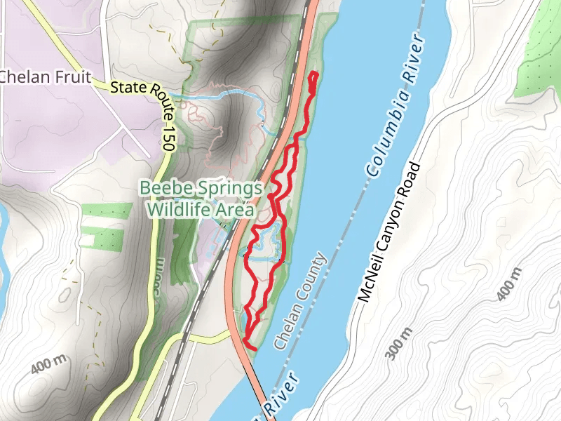 Beebe Springs Wildlife Area Loop mobile static map
