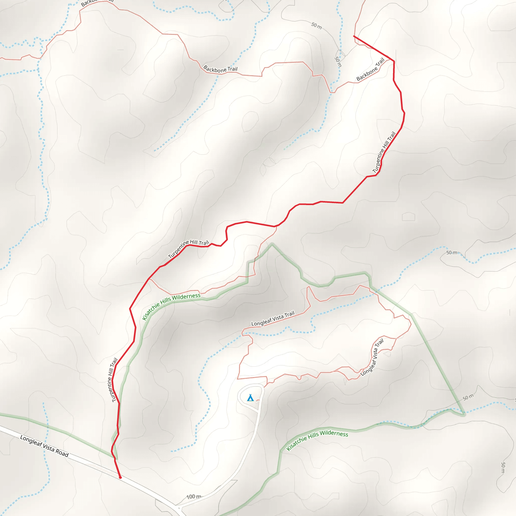 Turpentine Hill Trail mobile static map