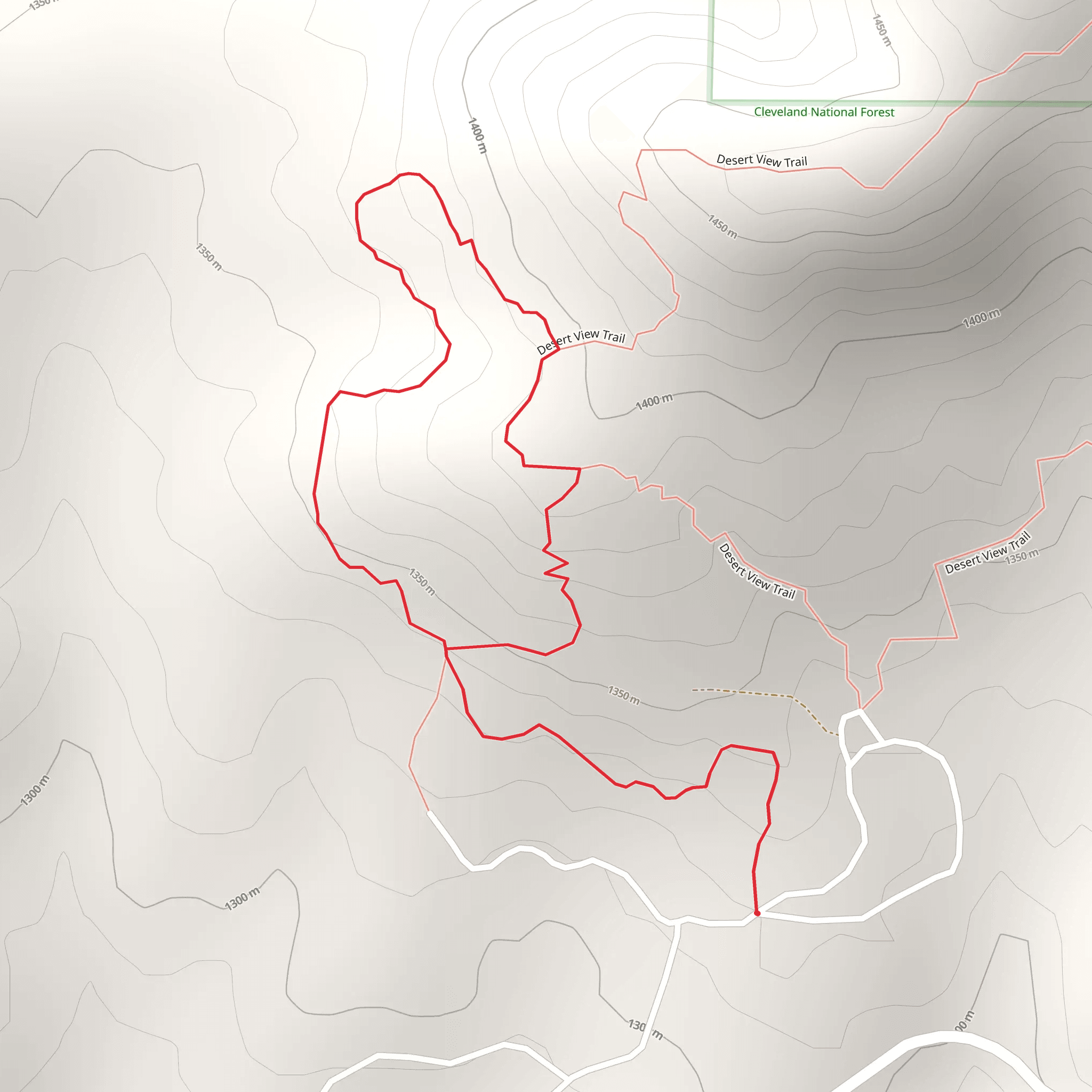 Canyon Oak - Desert View Loop Trail mobile static map