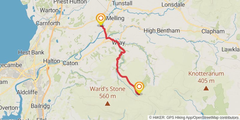 Wainwrights Way stage 4 Map