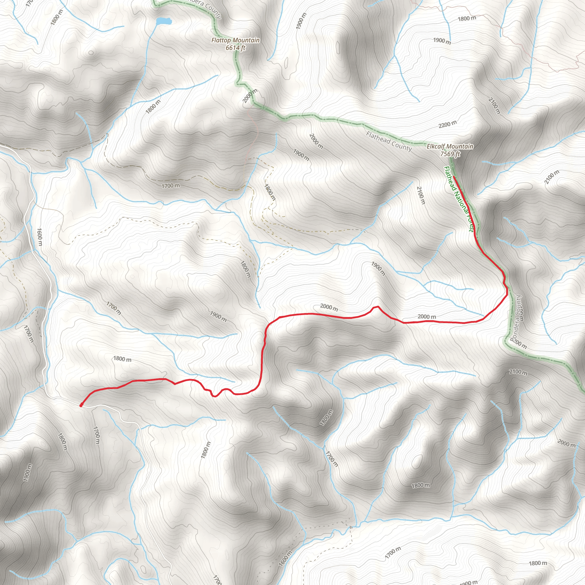 Elkcalf Mountain Trail mobile static map