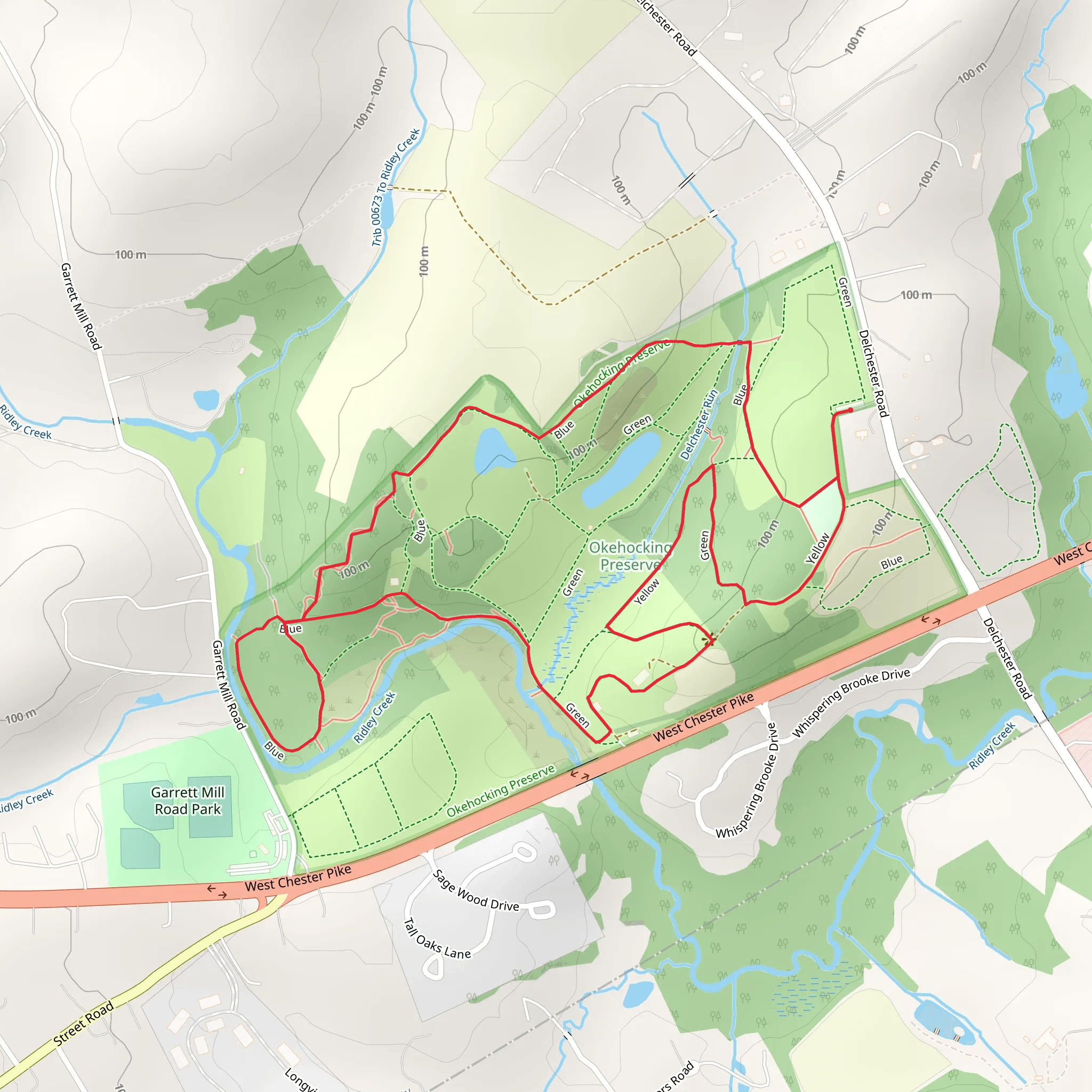 Delchester Run Loop mobile static map