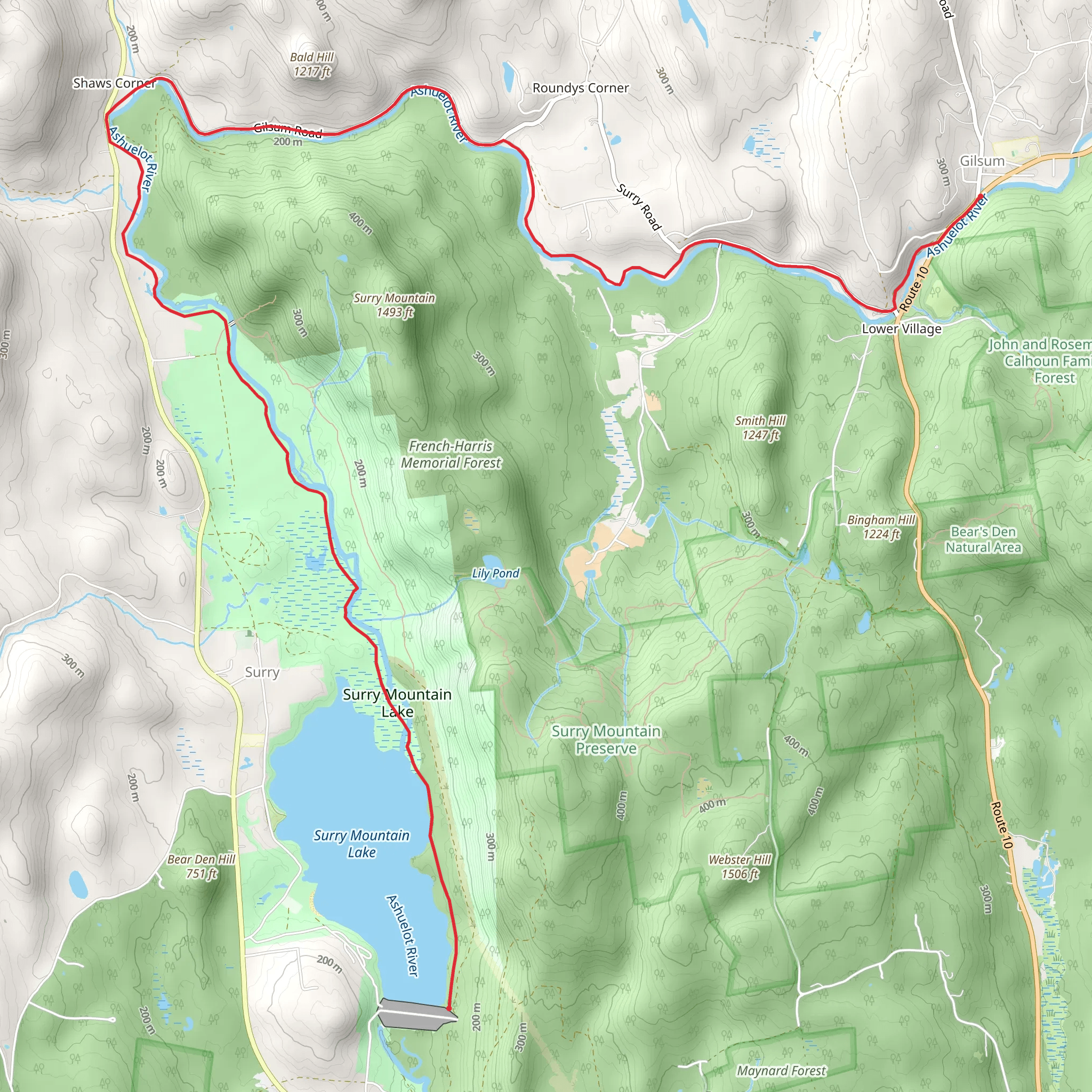 Ashuelot River Trail mobile static map