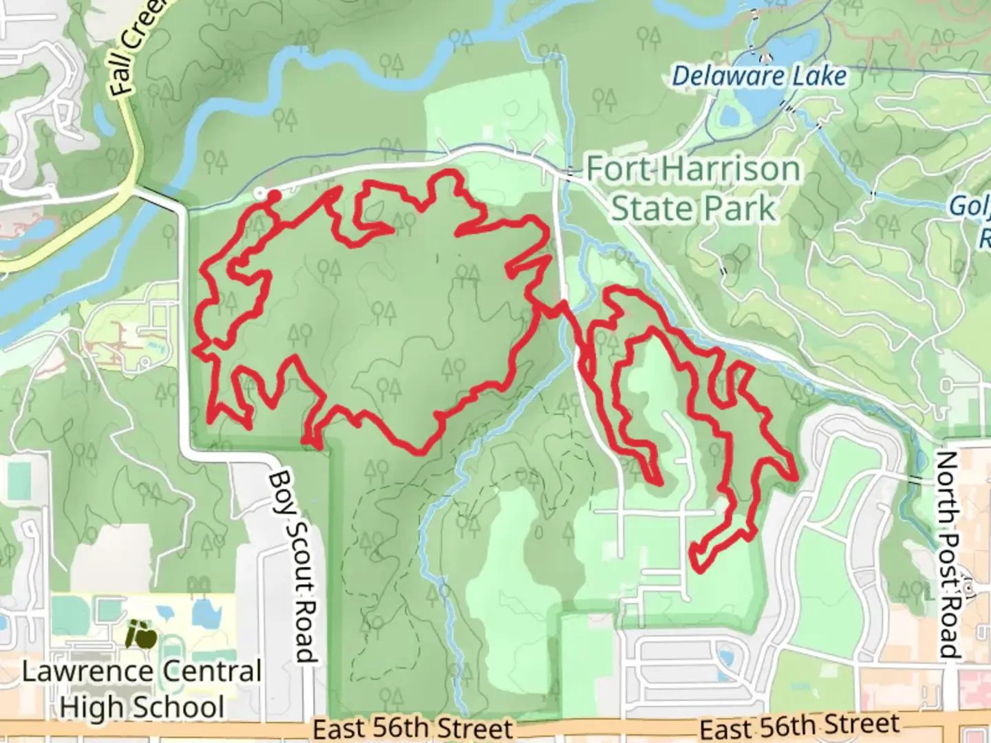 An image depicting the trail Lawrence Creek and Schoen Creek Loop Trail and its surrounding area.