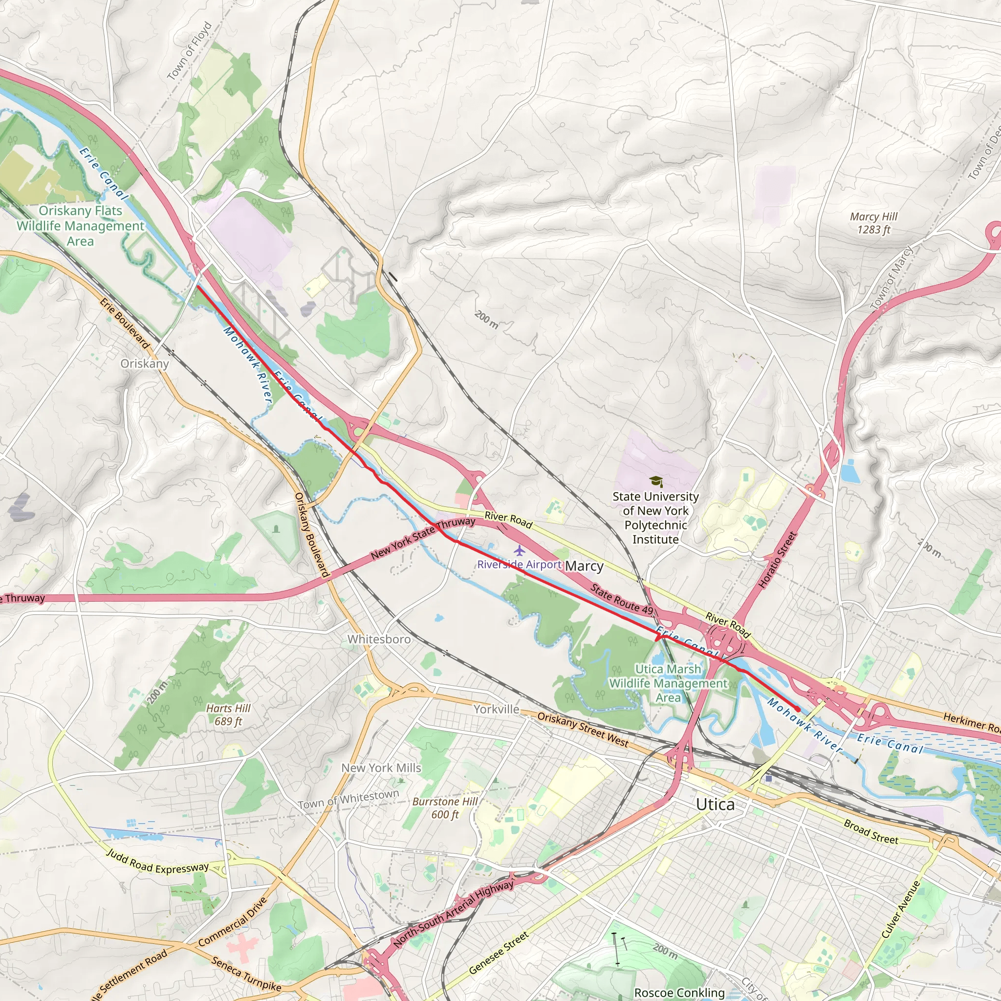 Erie Canal - Deerfield mobile static map