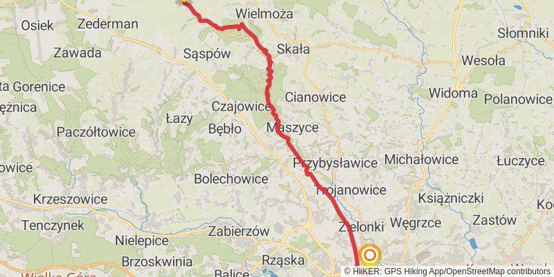 Orle Gniazda Trail stage 8 Map